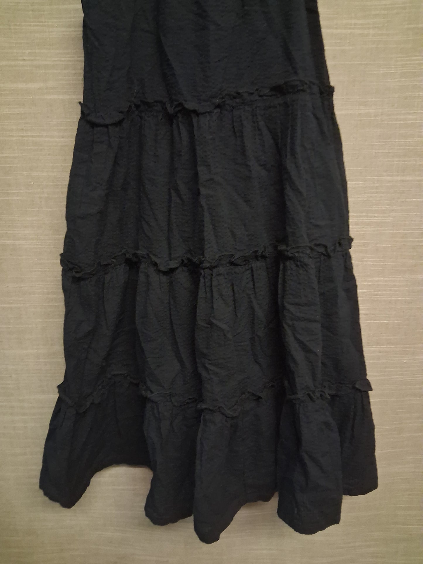 H&M Girls Black Tiered Dress Sleeveless Age 6-7 Years