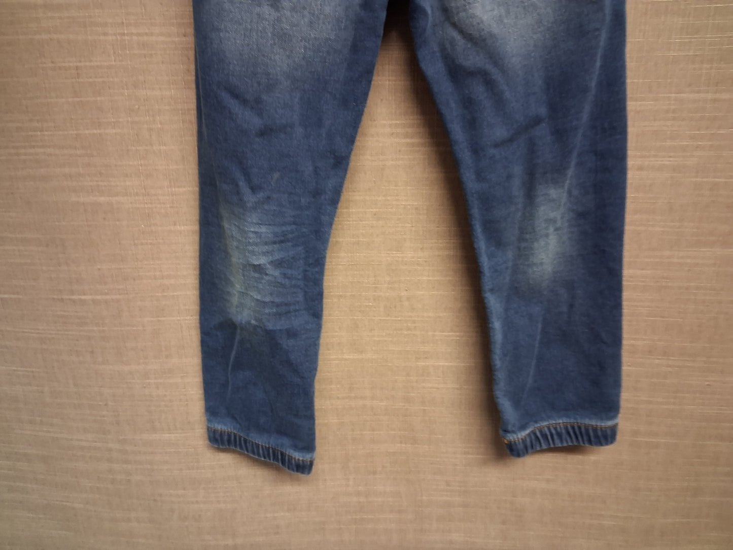 Next Boys Denim Jeans Blue Elastic Waist Tiger on Pocket Age 5-6 Years