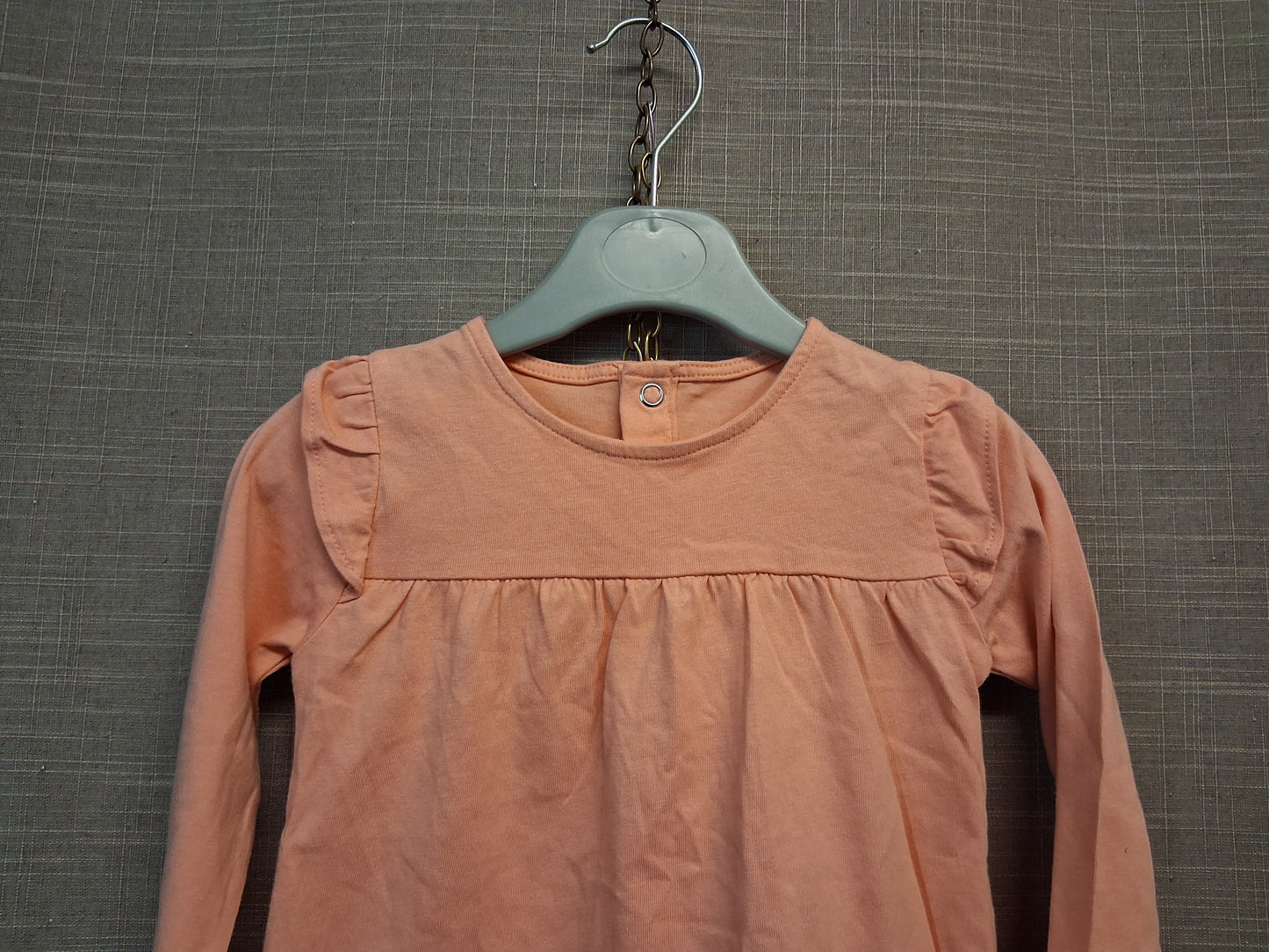 TU Girls Orange Long Sleeve Top Age 9-12 Months Jersey