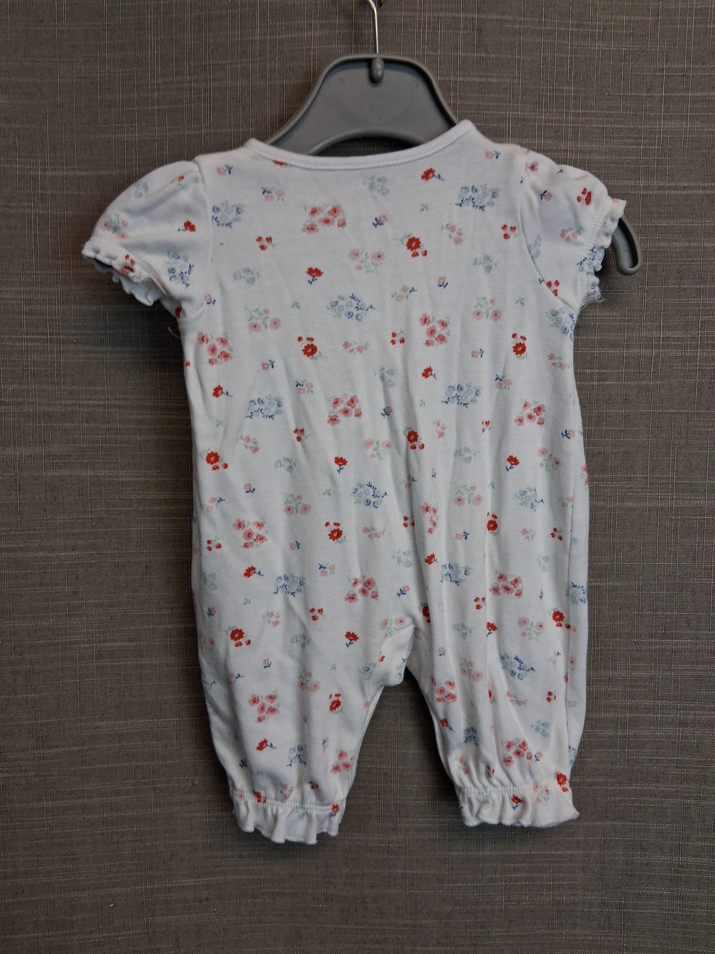 Nutmeg Girls White Floral Summer Romper Age Newborn