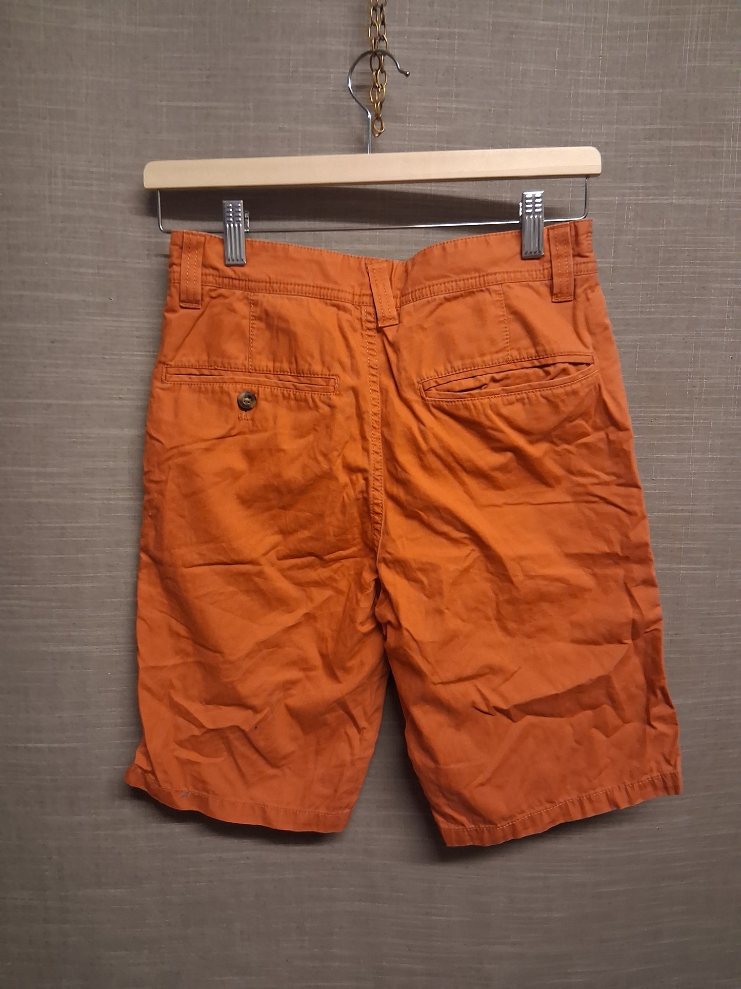 Next Boys Orange Red Chino Shorts Adjustable Waist Age 13 Years