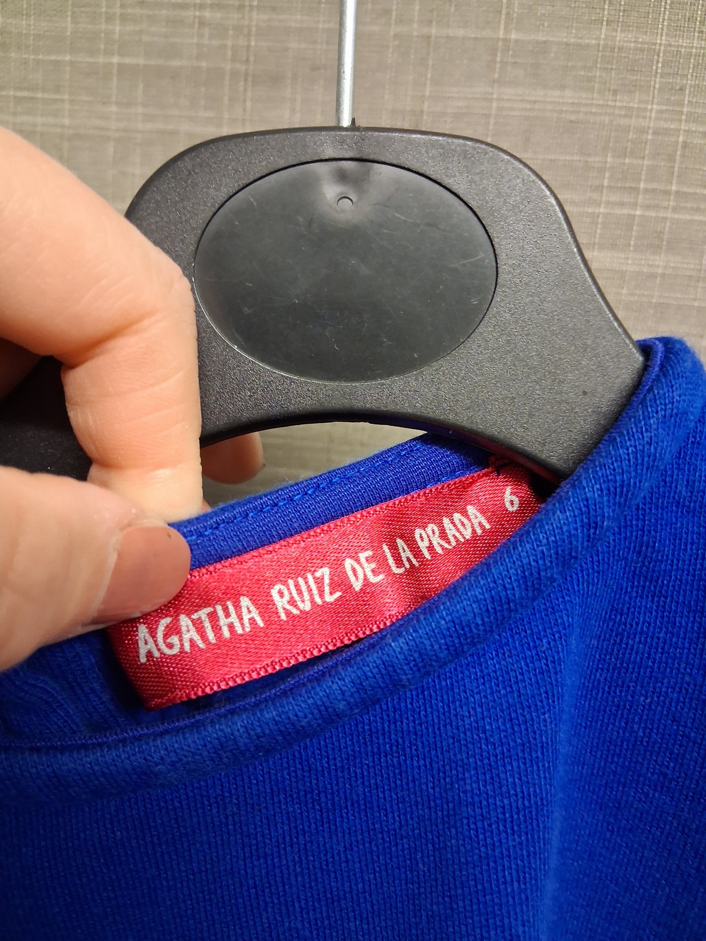 Agatha Ruiz De La Prada Blue Jersey Jumper Dress Age 6 Years