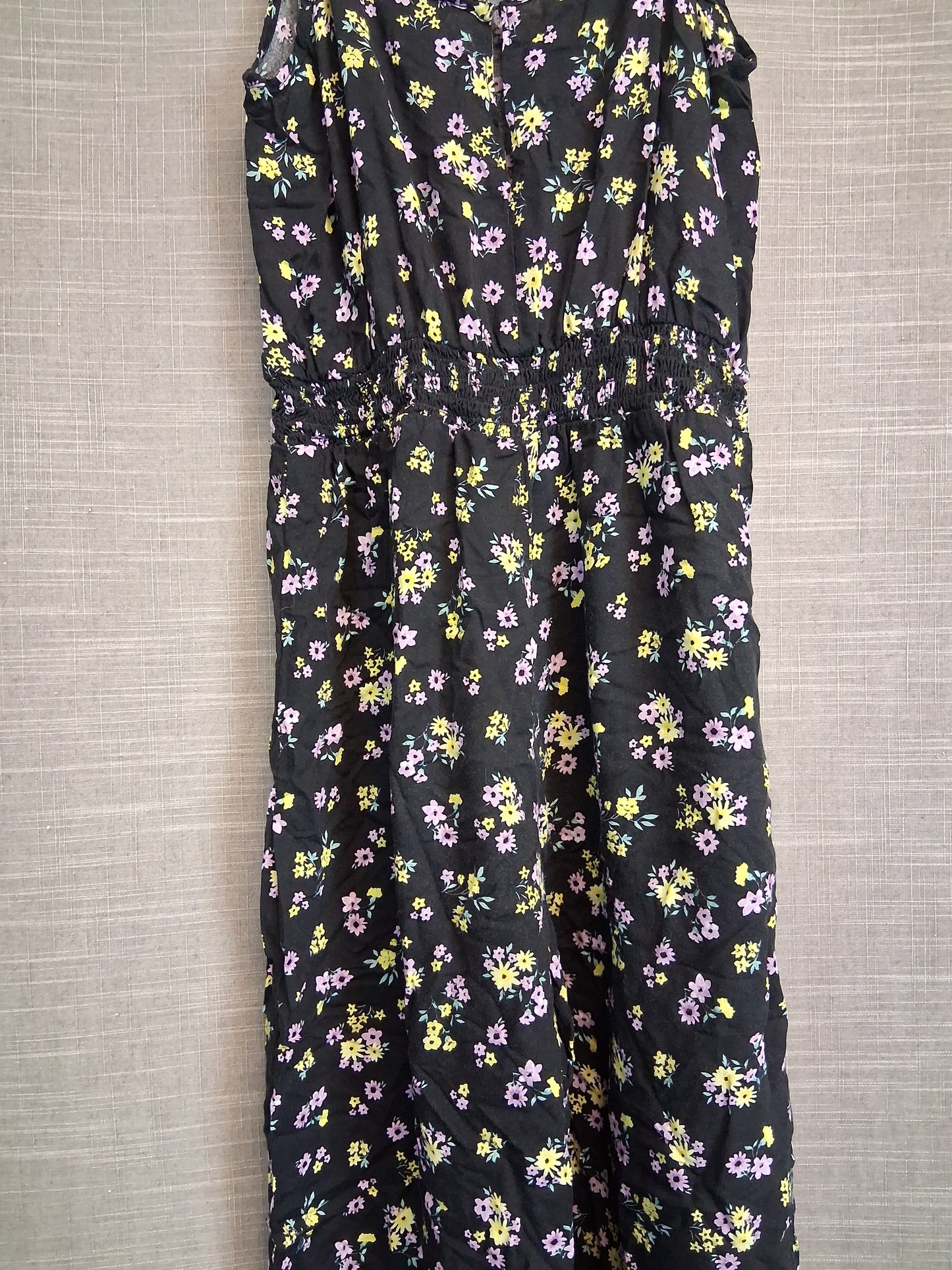 New Look Girls Black Floral Dress Age 13 Years