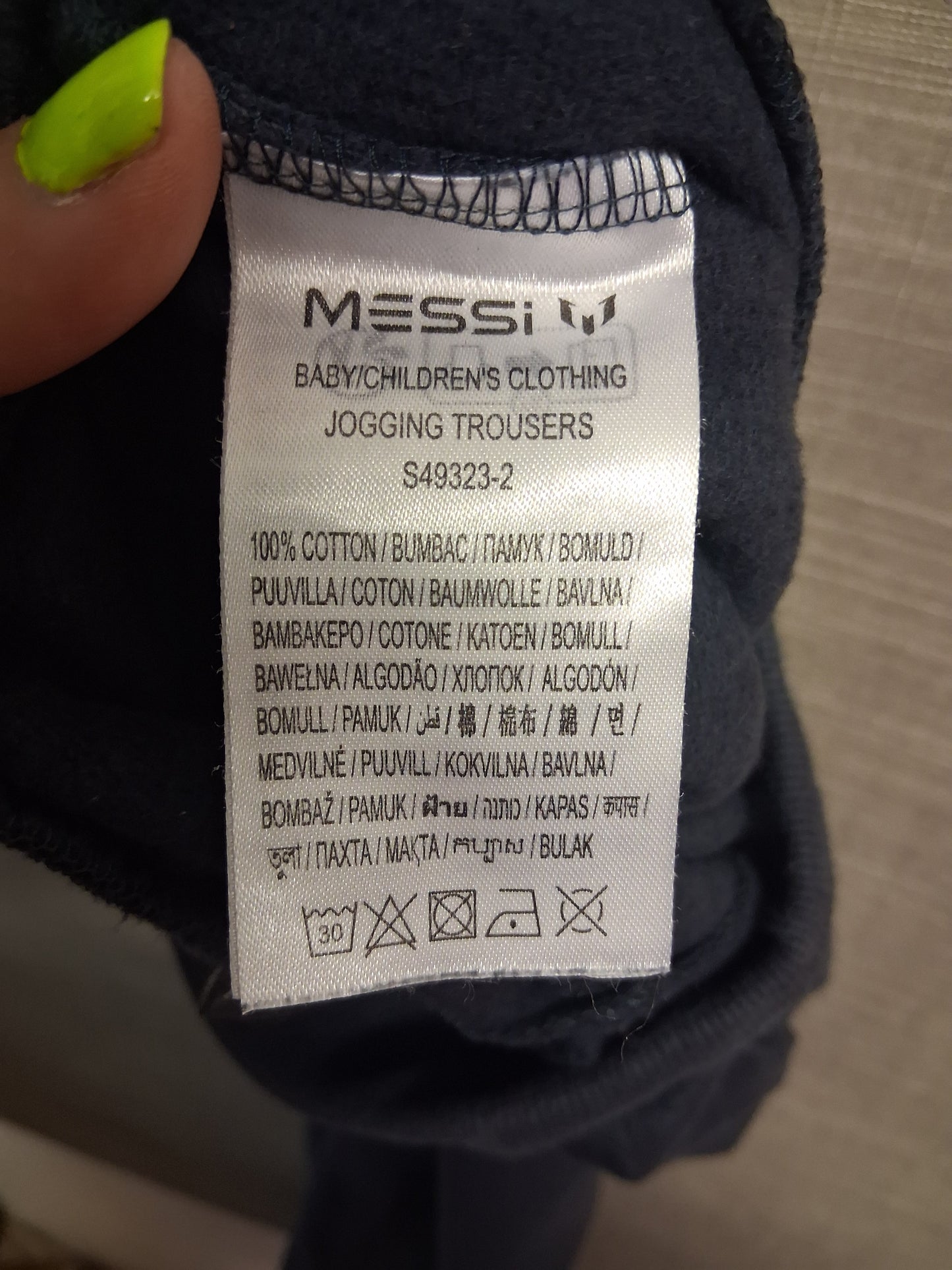 Messi Boys Navy Blue Joggers Jersey Age 6-7 Years