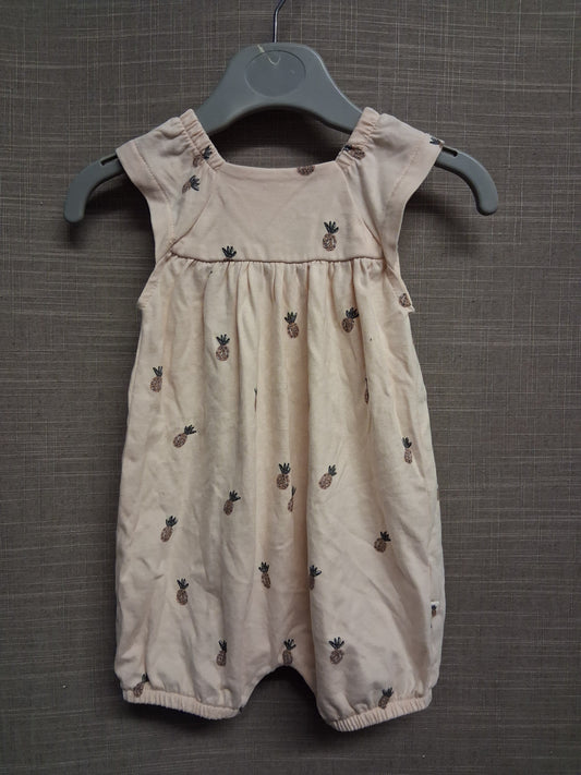 Next Girls Cream Floral One Piece Romper Age 0-3 Months