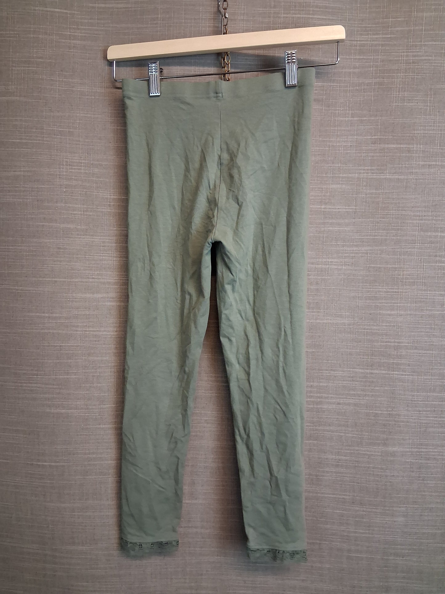 George Girls Green Leggings Lace Hem Age 11-12 Years