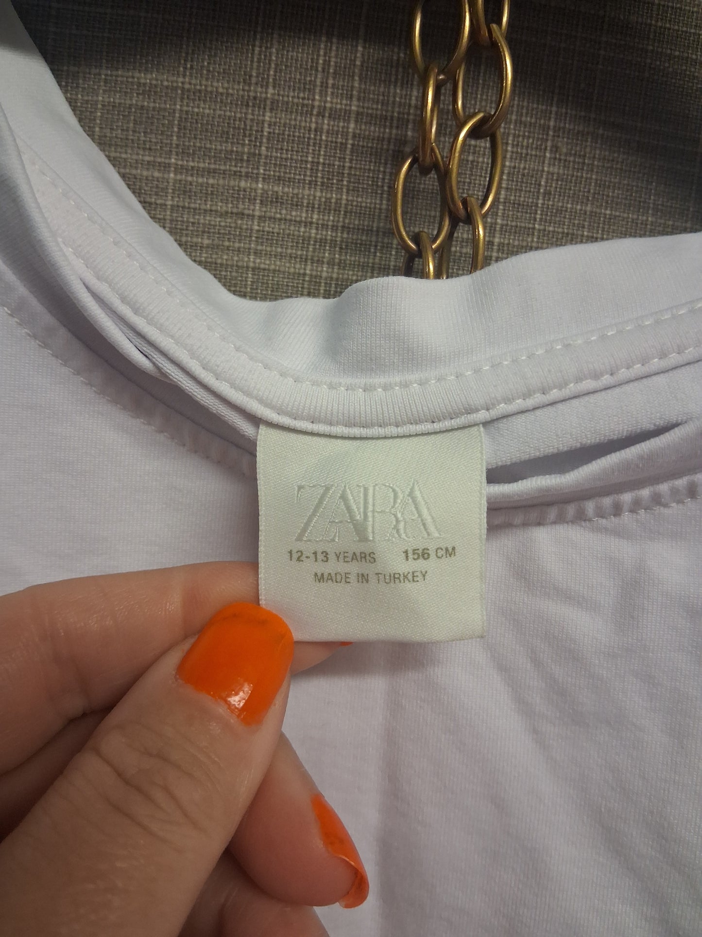 Zara Girls White Sleeveless Bodysuit Age 12-13 Years