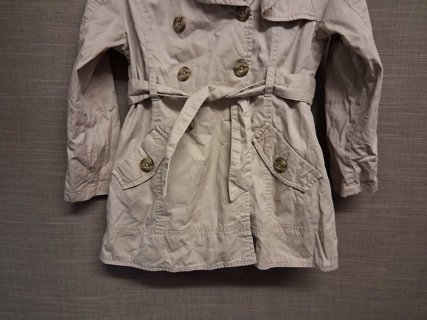 TU Beige Trench Coat Mac With Hood Age 5-6 Years
