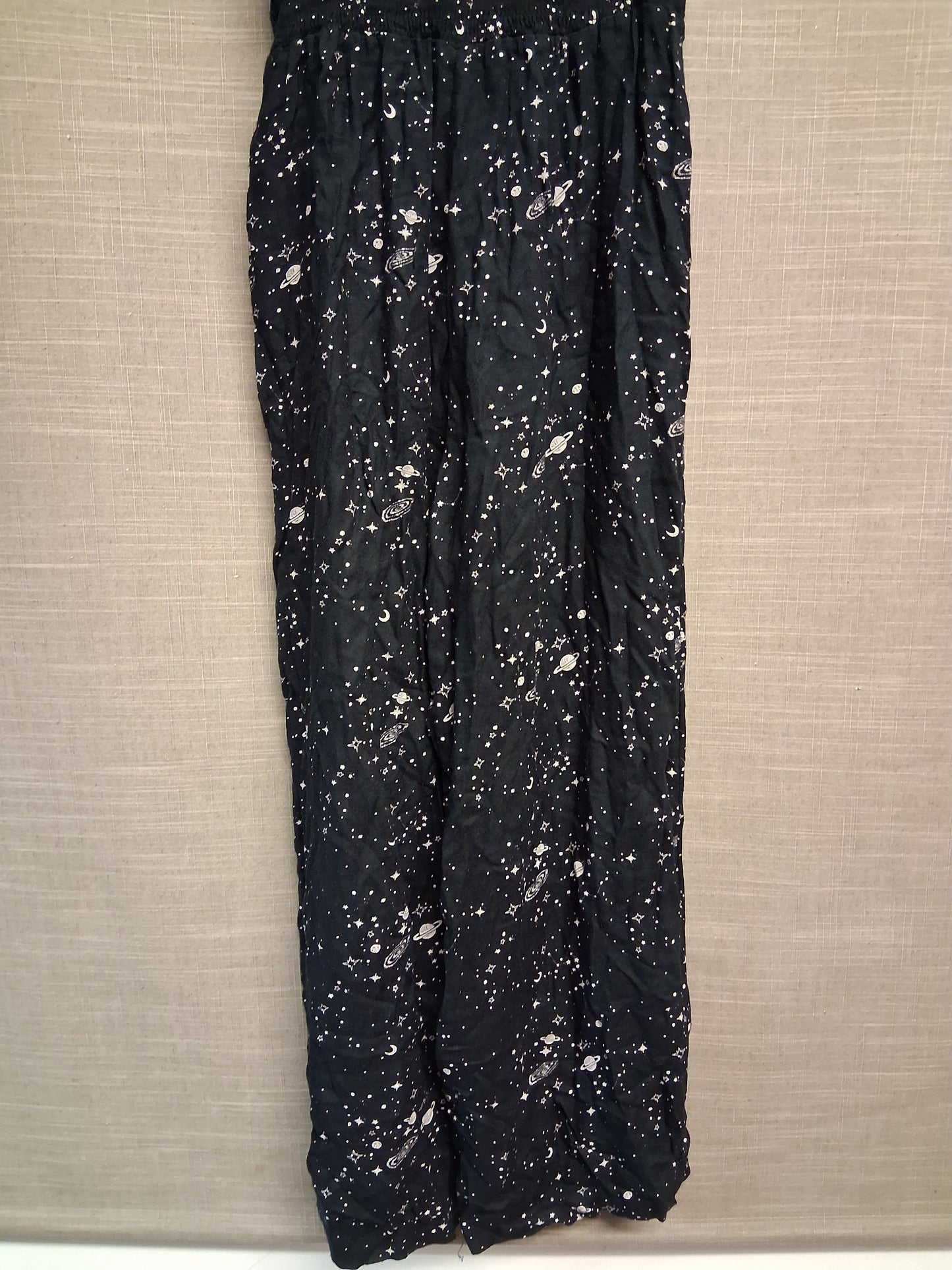 Marks & Spencer Girls Black Space Theme Short Sleeve  Jumpsuit Age 10-11 Years