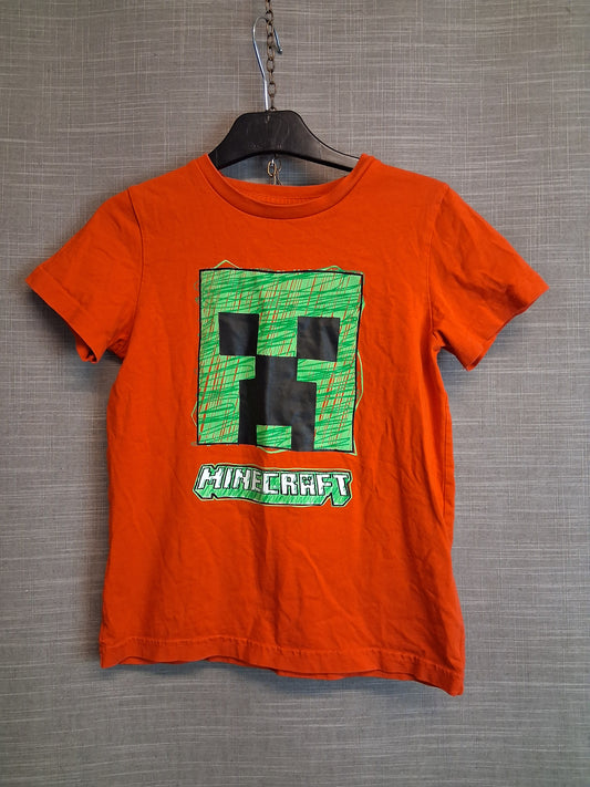 Nutmeg Minecraft T-Shirt Red Short Sleeve T-Shirt Age 8-9 Years