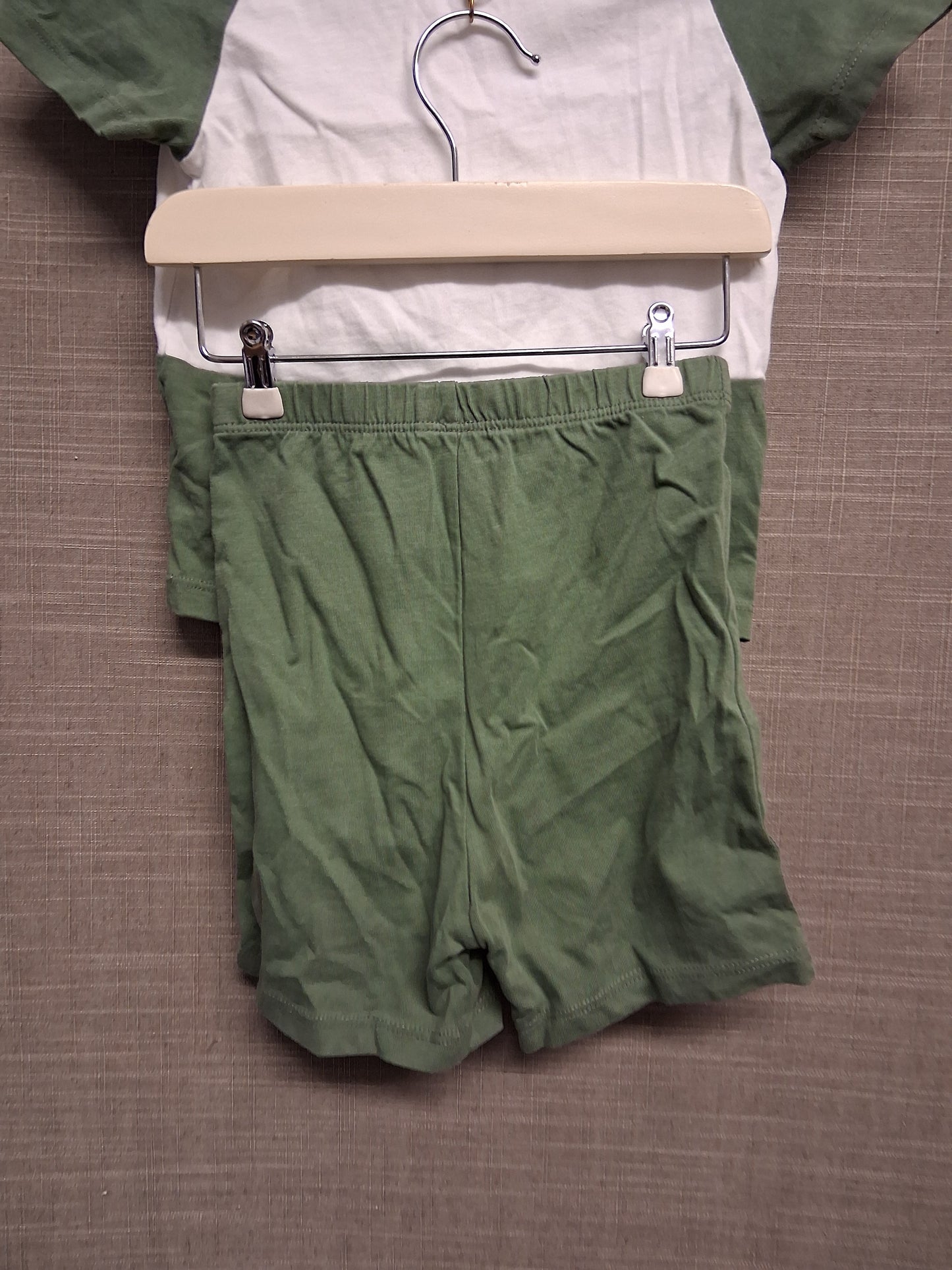 Nutmeg Boys 2 Piece Outfit Shorts & T-Shirt Set Dada's Mini Green Age 12-18 Months