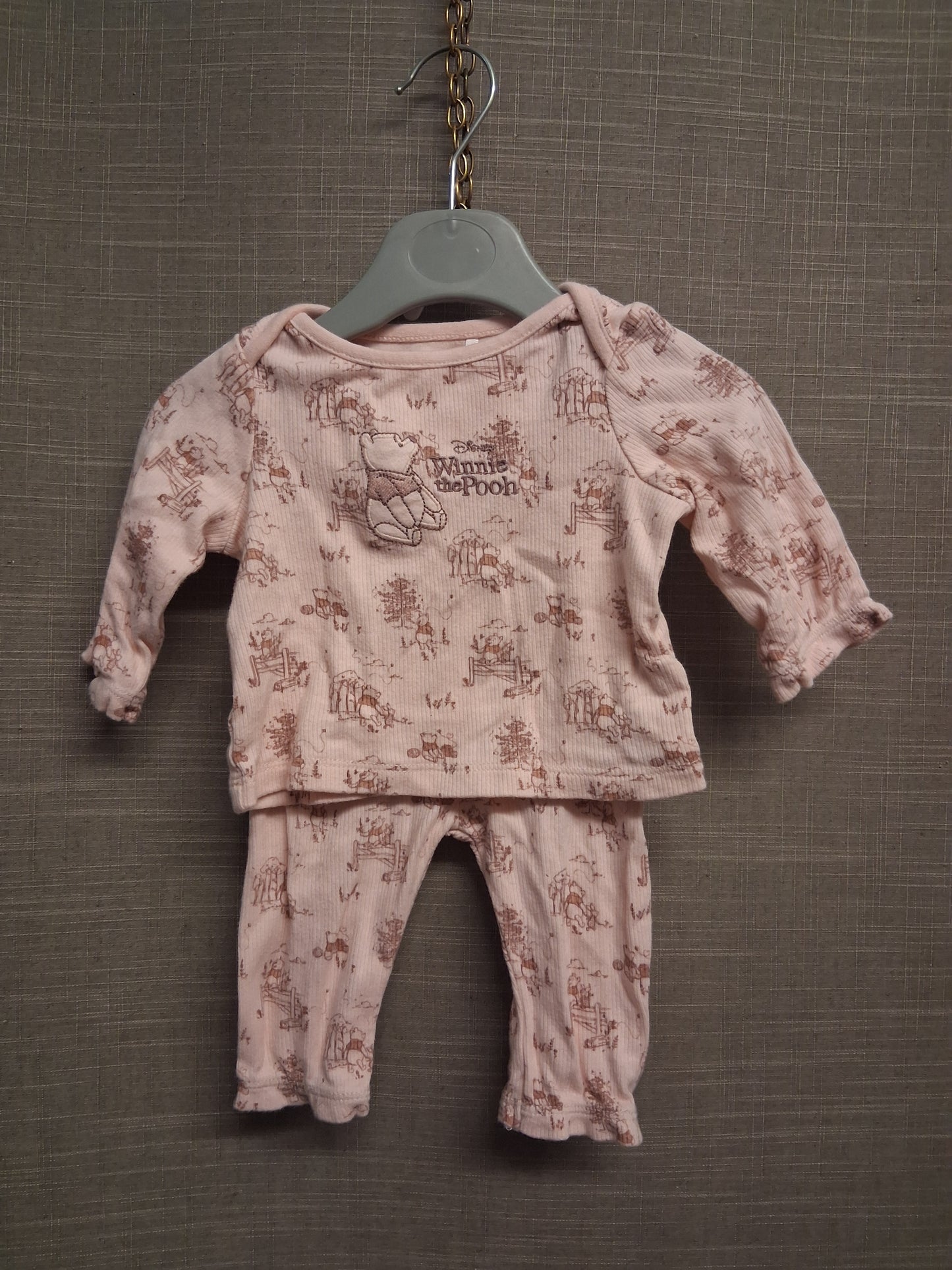 Disney Baby Girl Winnie the Pooh Pink 2 Piece Outfit Top & Trousers Age 0-3 Months