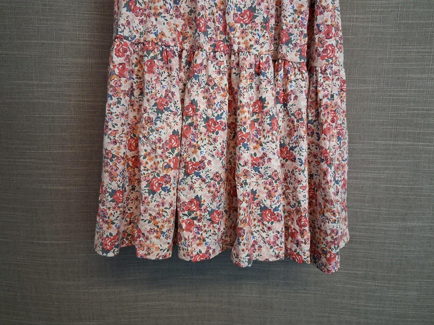 Next Girls Floral Multicolour Jersey Tiered Dress Sleeveless Age 5-6 Years