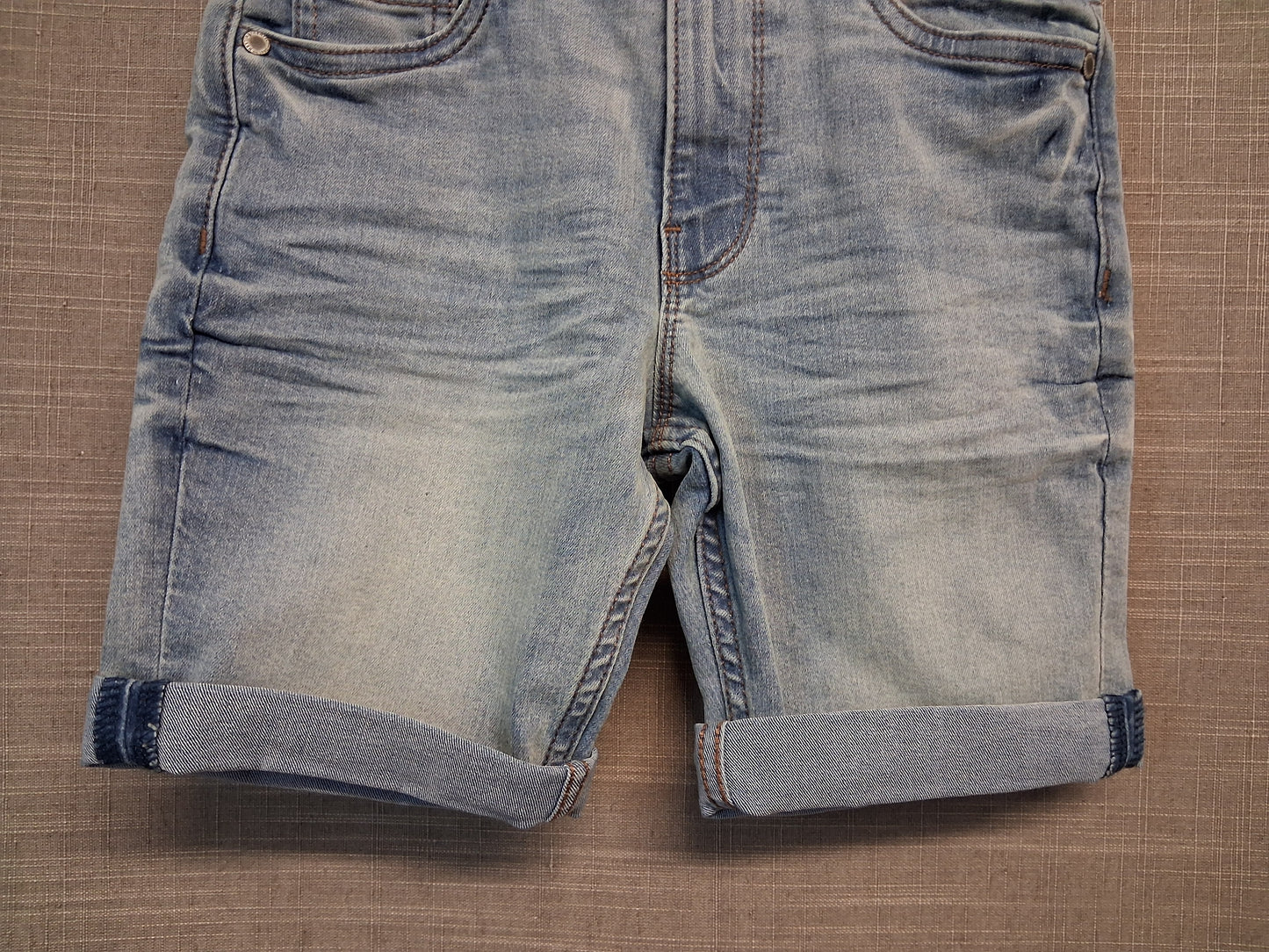 Next Boys Blue Denim Shorts Jorts Age 6 Years Adjustable Waist