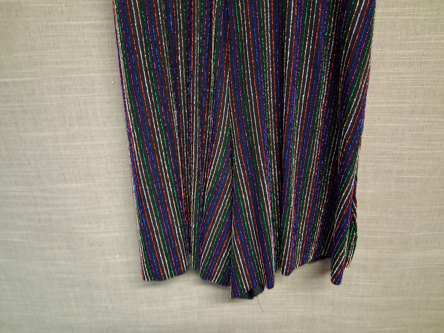 New Look Girls Black Glittery Multicolour Striped Playsuit Age 15 Years