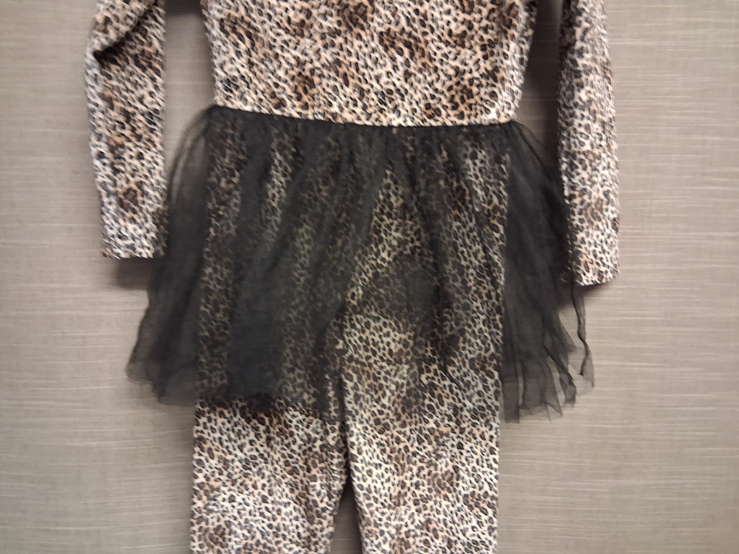 TU Girls Leopard Cat Fancy Dress Costume Age 7 Years Beige Black Halloween
