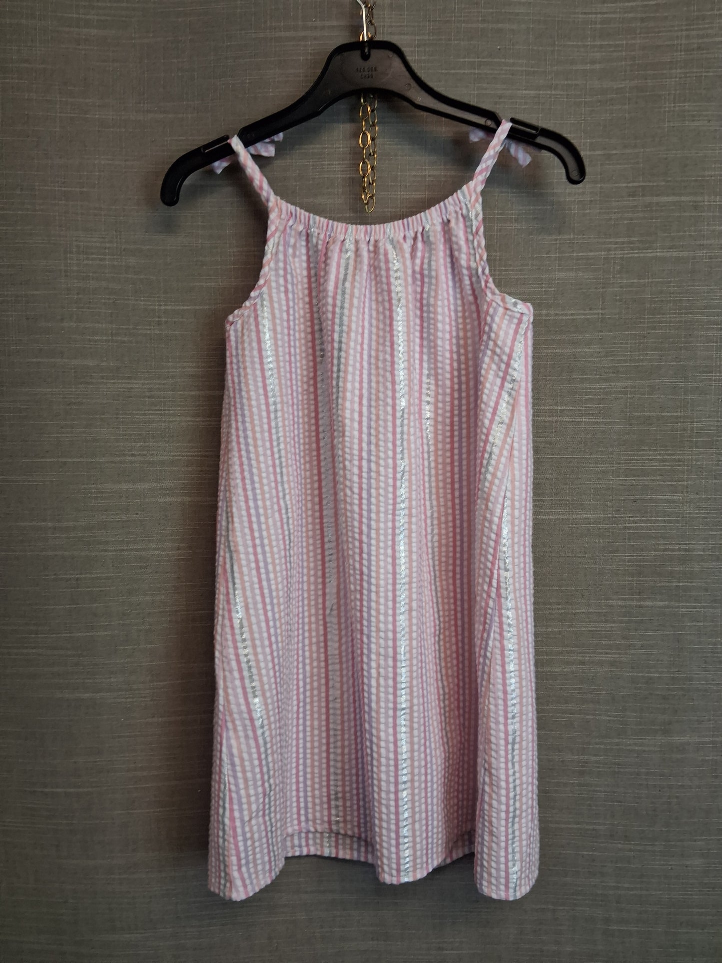 Nutmeg Girls Pink Striped Sundress Age 6-7 Years