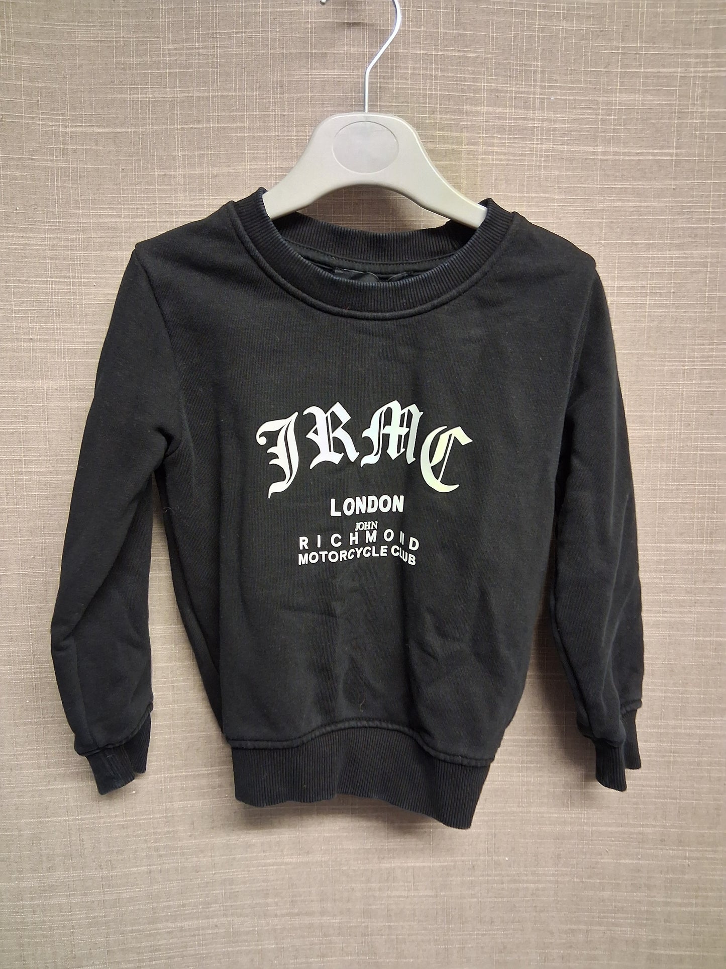 John Richmond Black Crew Neck Sweater Long Sleeve Age 2 Years