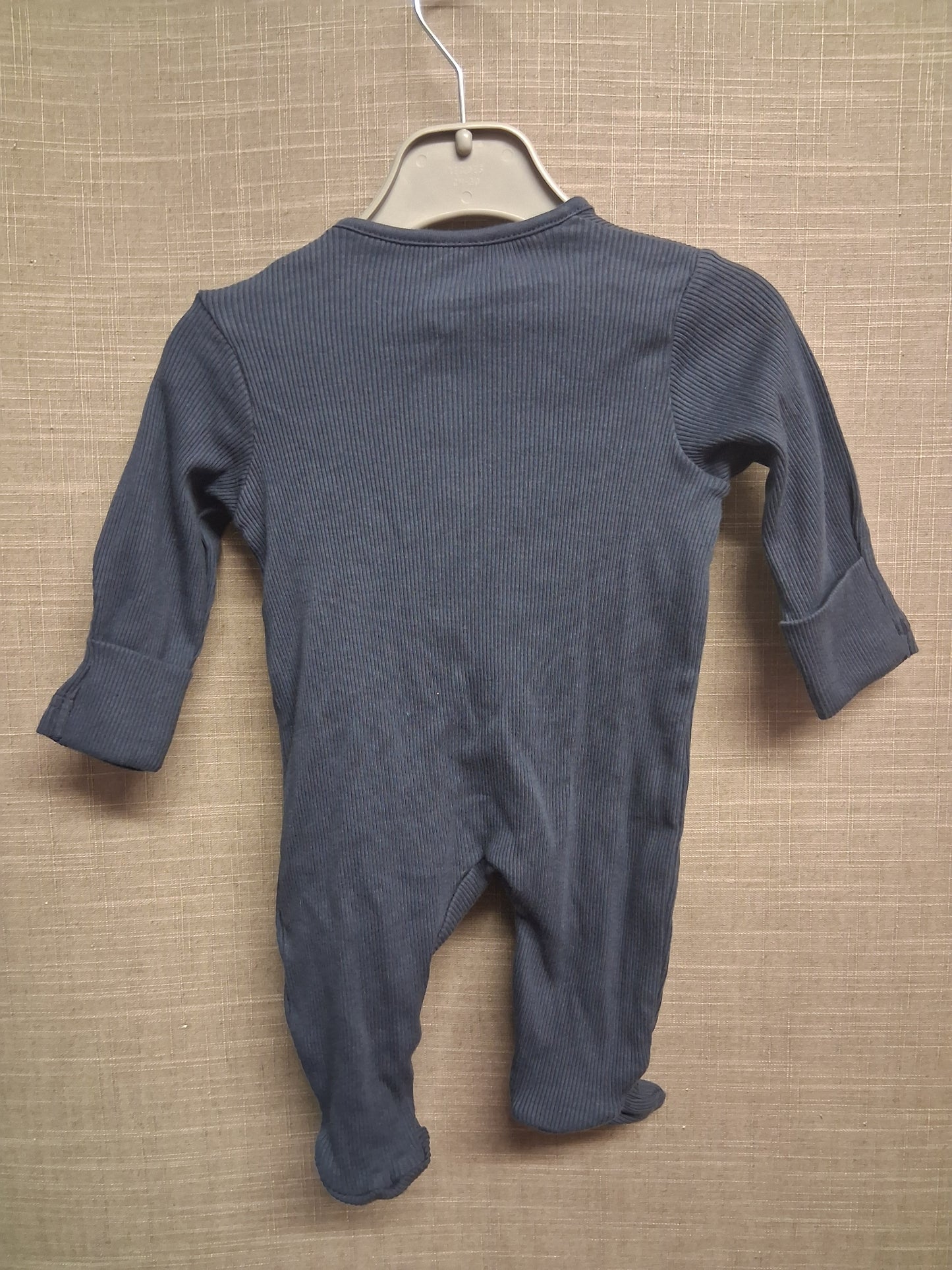 John Lewis Sleepsuit Navy Ribbed Age Newborn Essential Wear