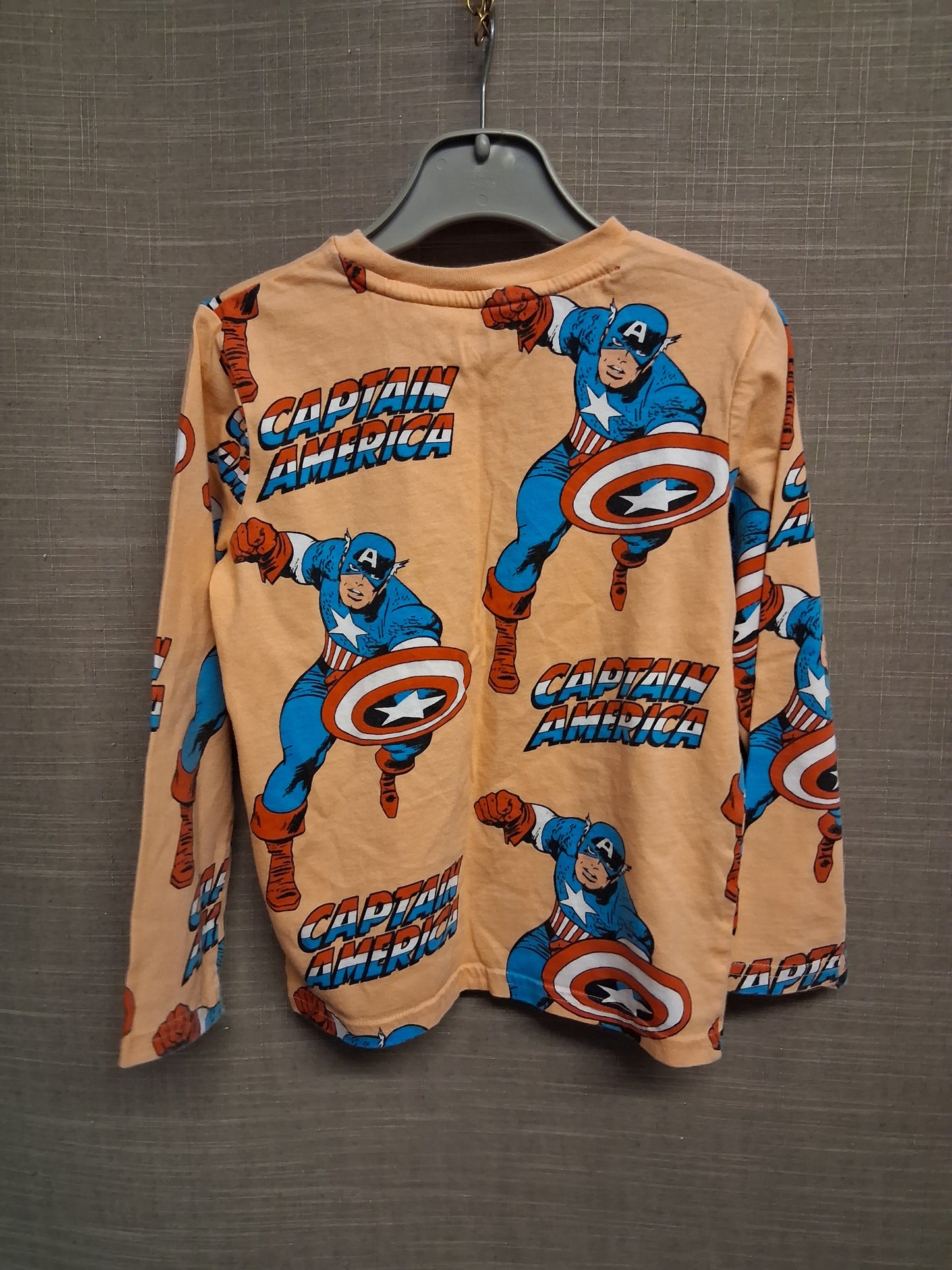 George Boys Captain America Orange Long Sleeve Top Age 4-5 Years