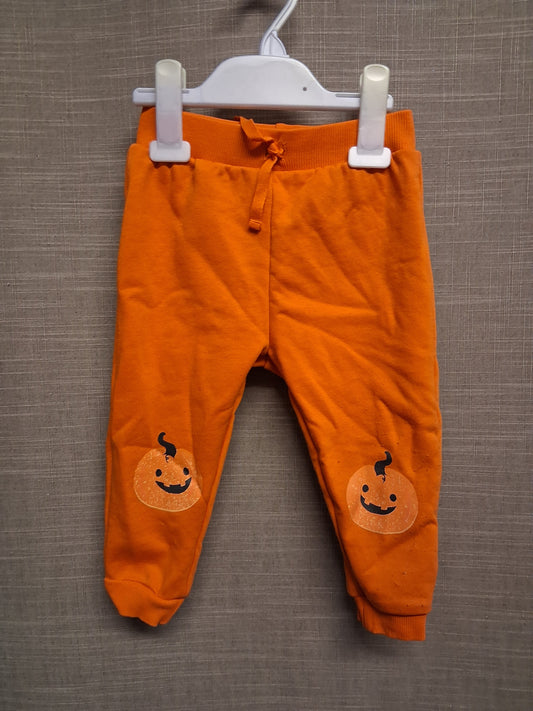 Primark Boys Halloween Orange Pumpkin Joggers Age 12-18 Months