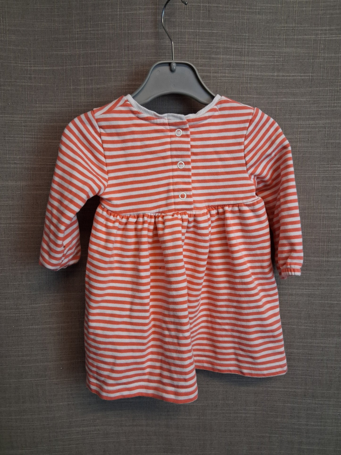 Marks & Spencer Pink Stripe Jumper Dress Age 6-9 Months