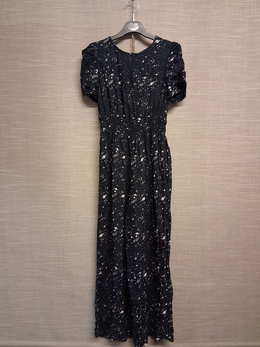 Marks & Spencer Girls Black Space Theme Short Sleeve  Jumpsuit Age 10-11 Years