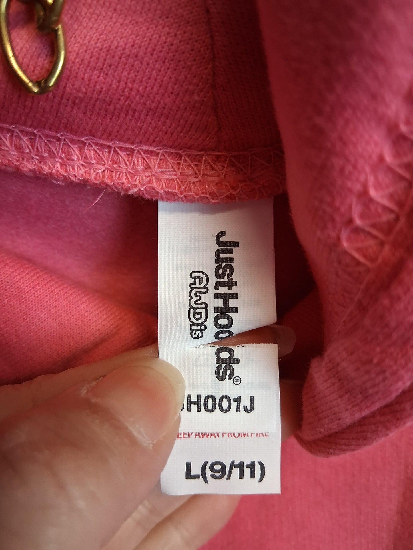 Just Hoods Girls Hoodie Pink Jersey Age 9-11 Years