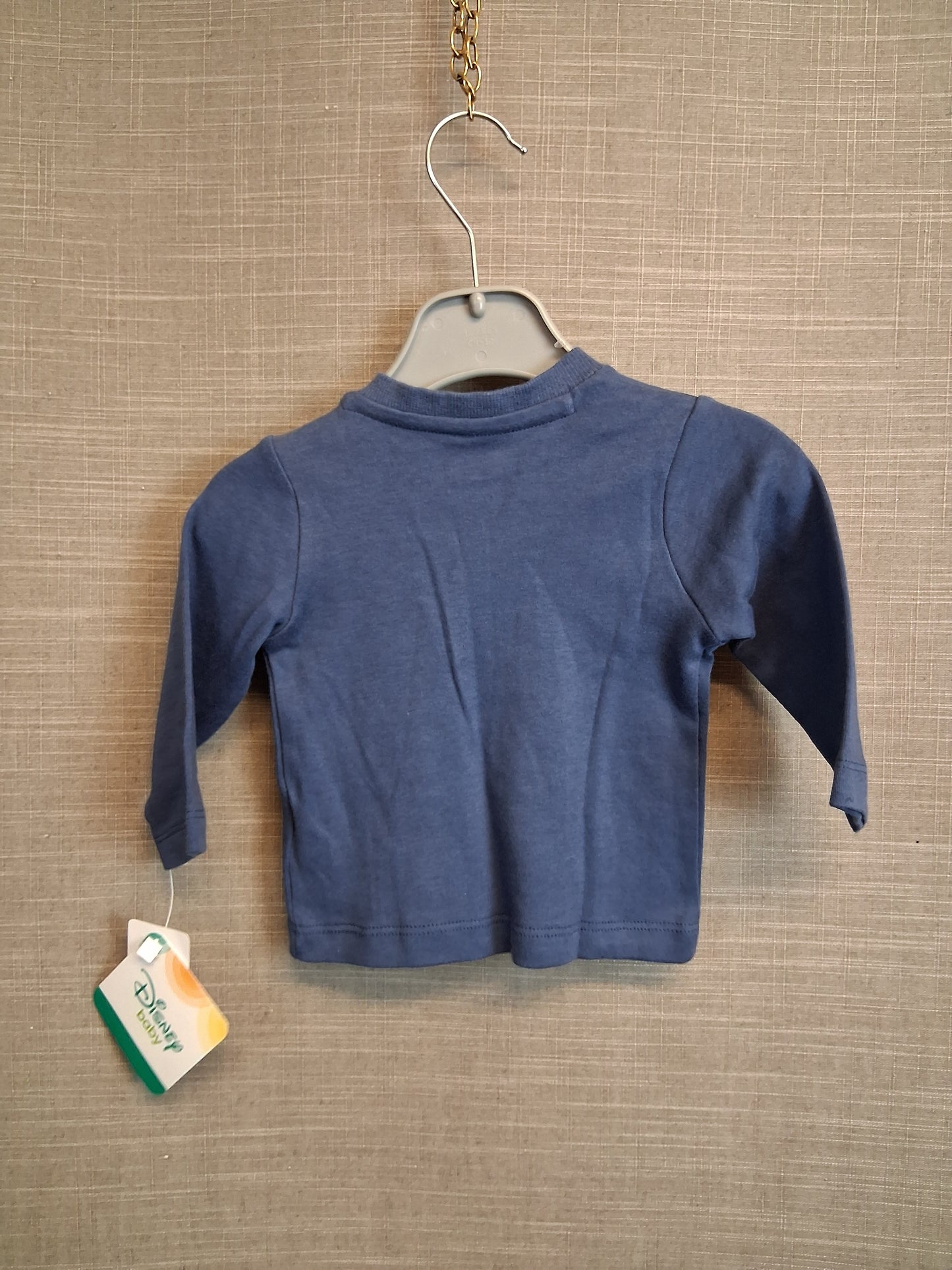 Disney Boys Long Sleeve Plain T-Shirt Age 0-3 Months New