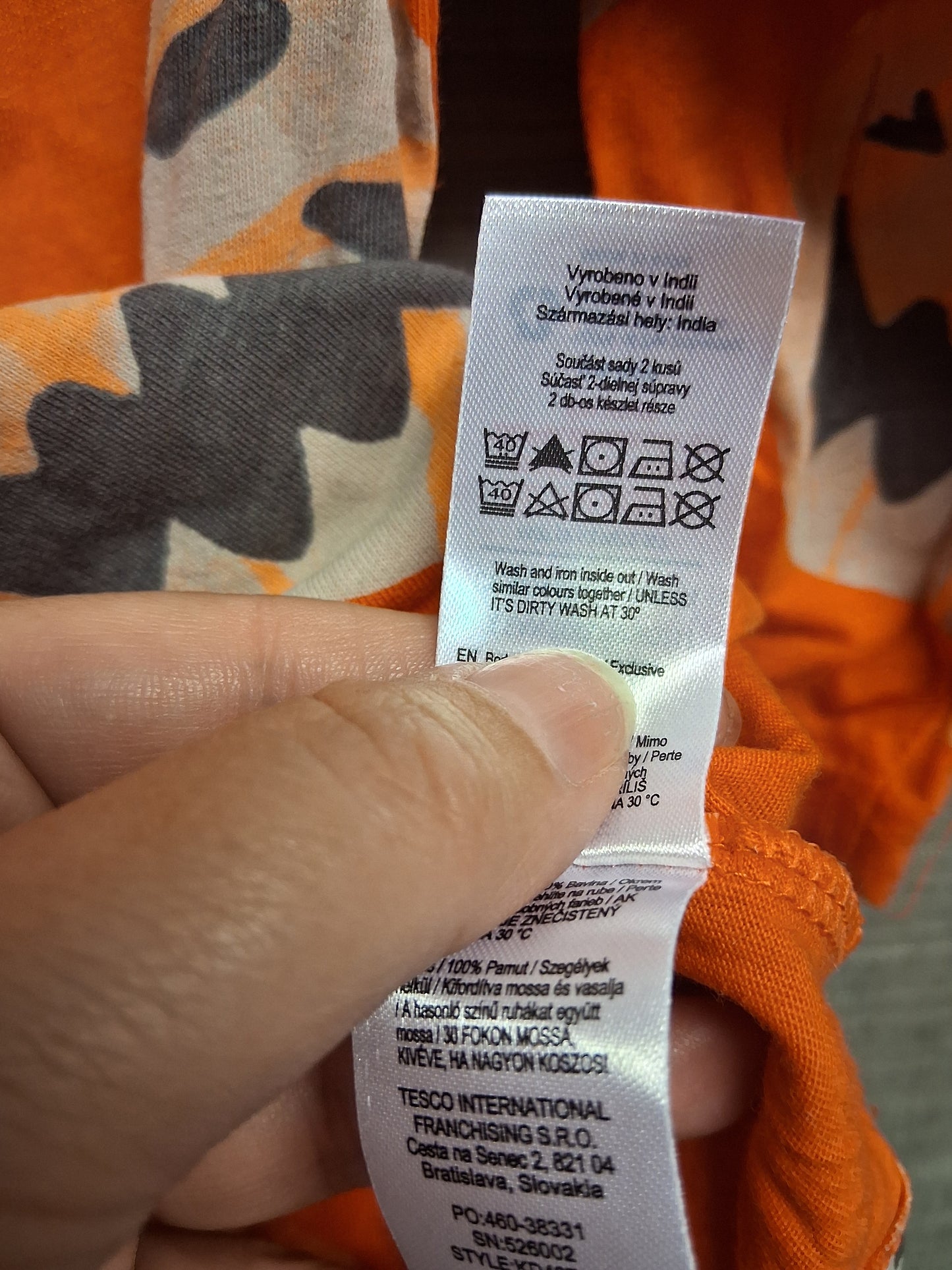 F&F Boys Halloween Orange Pumpkin Long Sleeve T-Shirt Age 18-24 Months
