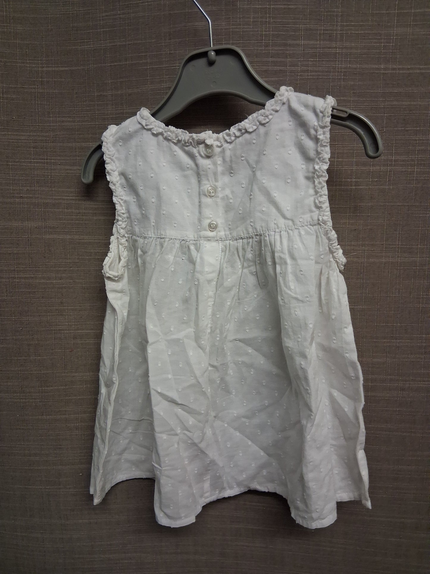 Next Girls White Sleeveless Top 100% Cotton Age 3-4 years