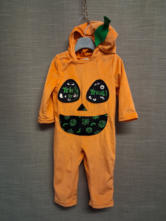 George Halloween Pumpkin One Piece Costume Orange Age 12-18 Months