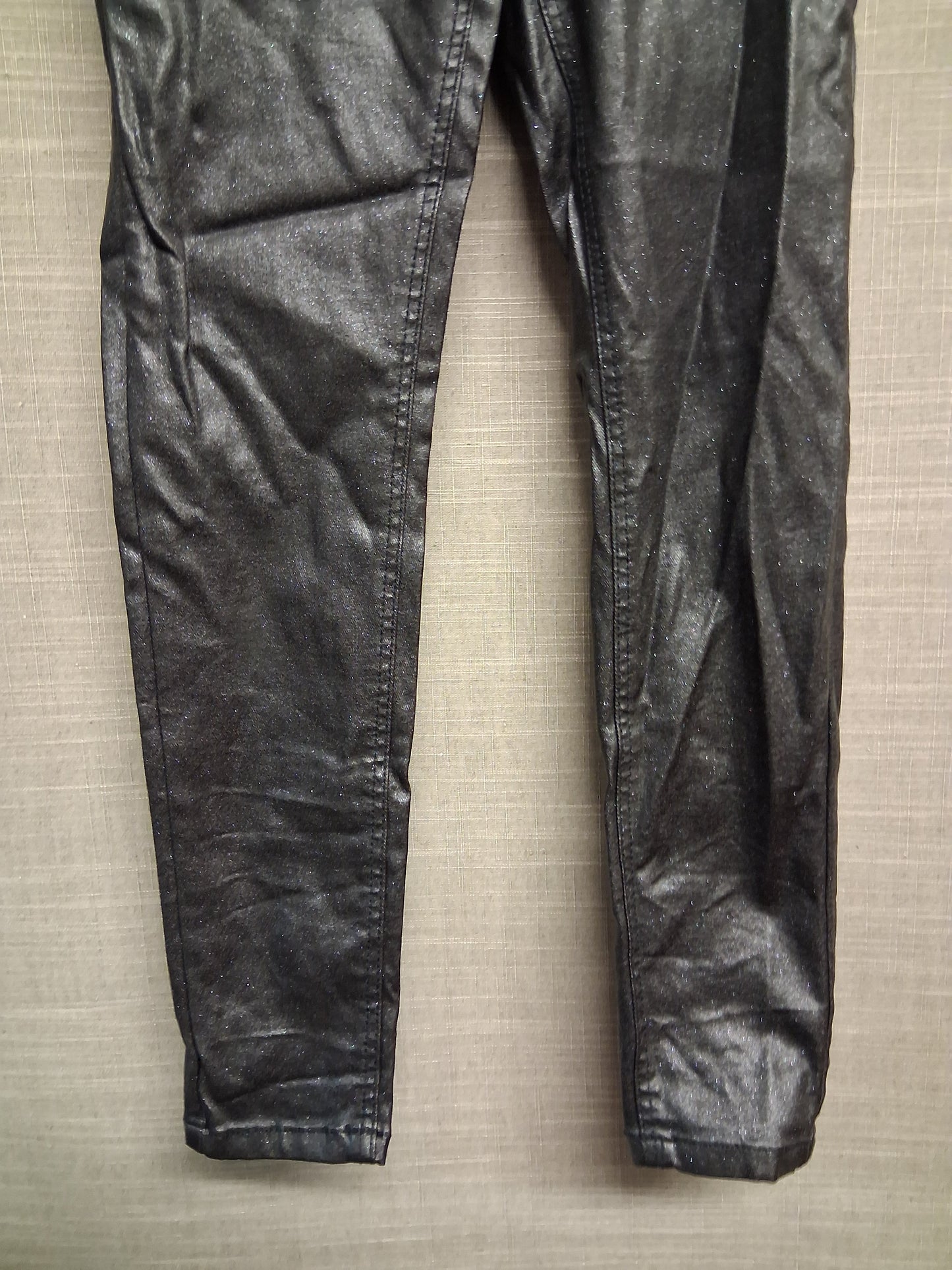 Nutmeg Girl Black Jeggings Glittery Age 10-11 years
