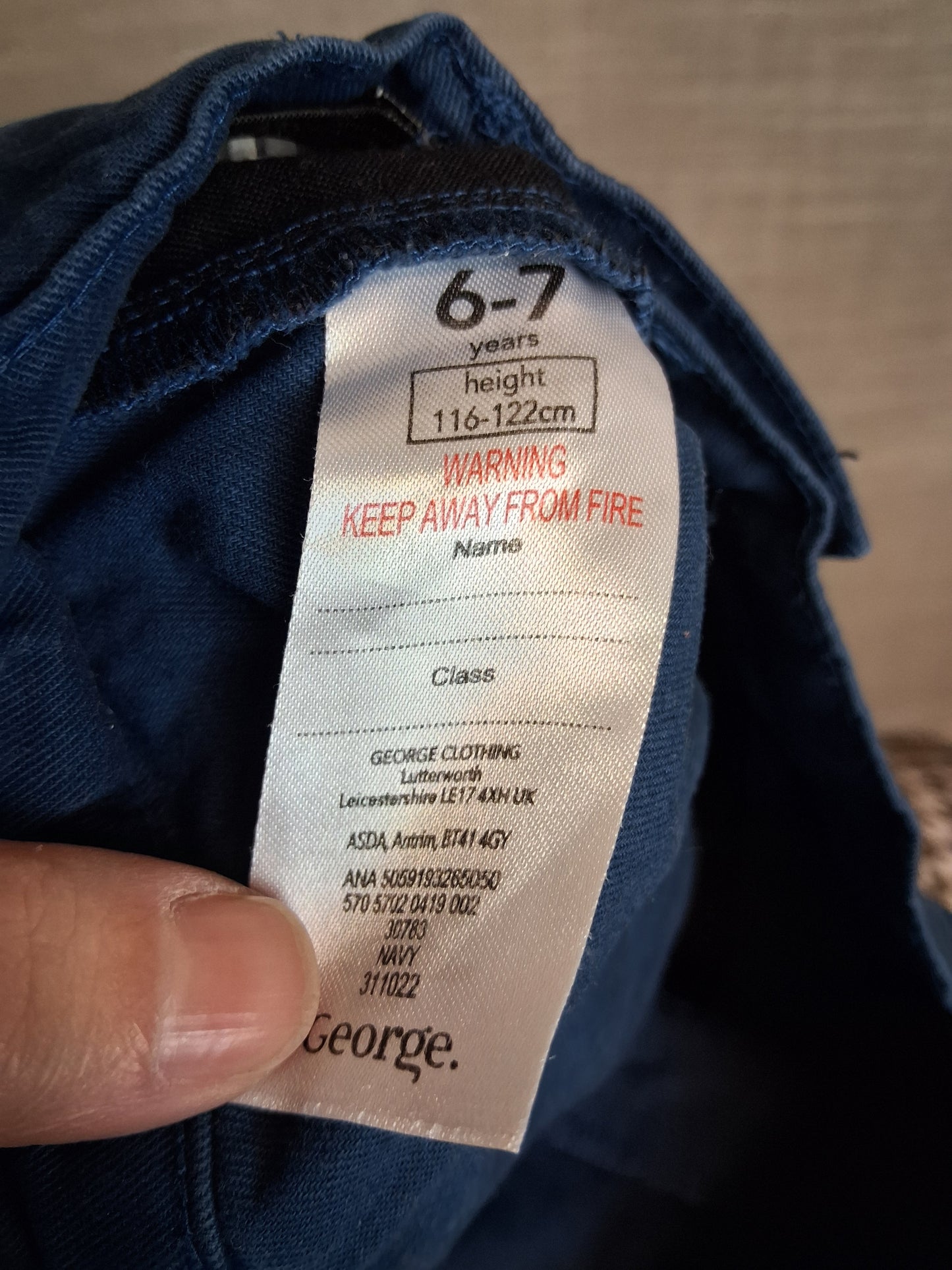 George Boys Blue Chino Shorts Age 6-7 Years