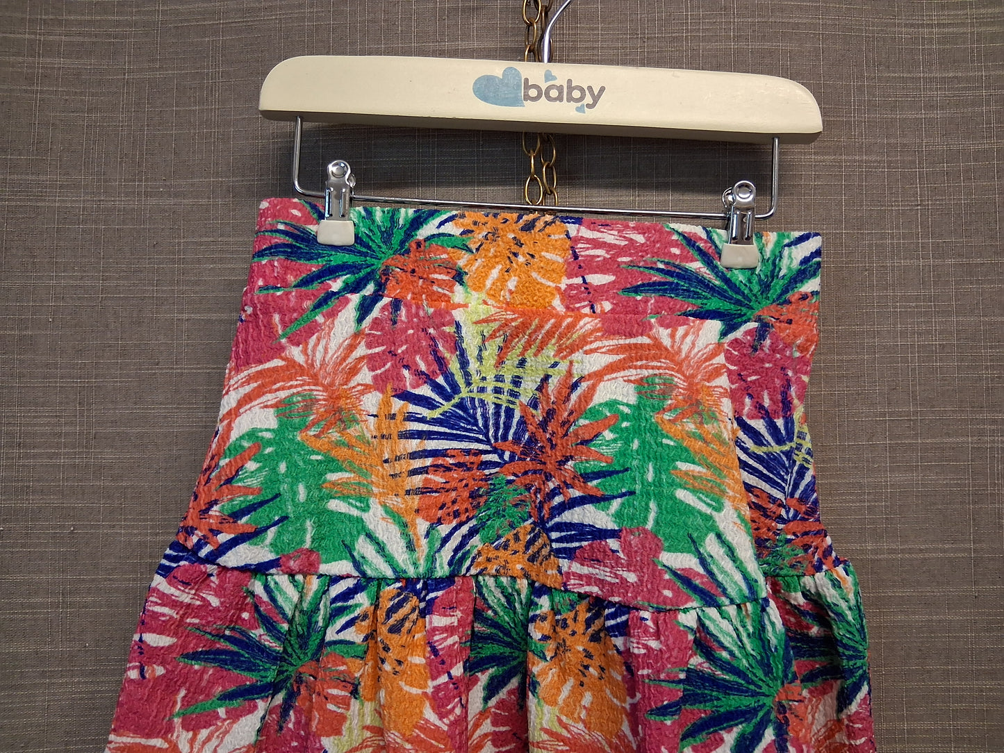 Nutmeg Girls Multicolour Tropical Tiered Skirt Age 6-7 Years