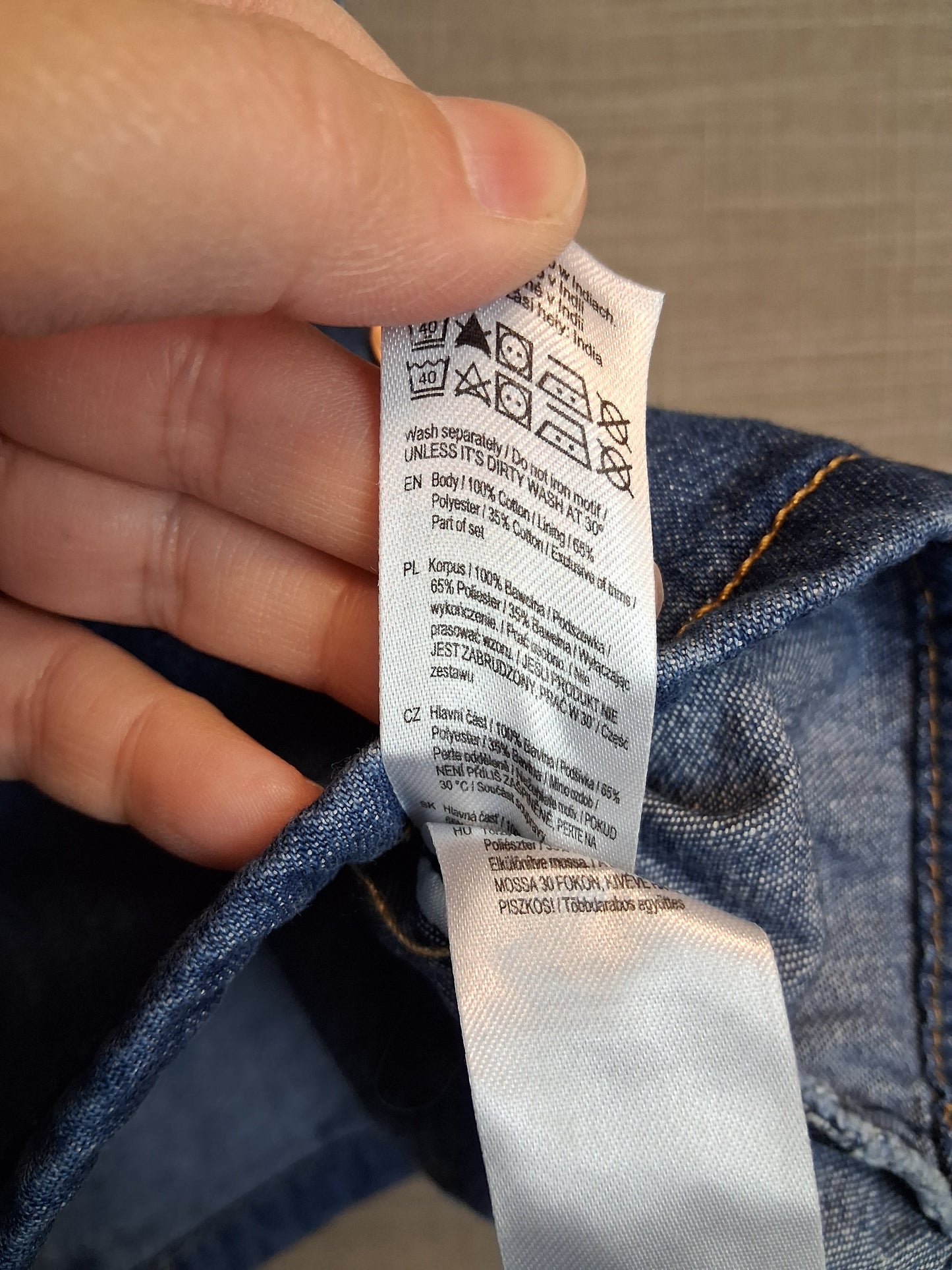 F&F Girls Denim Pinafore Dress Unicorn Theme Age 6-9 Months