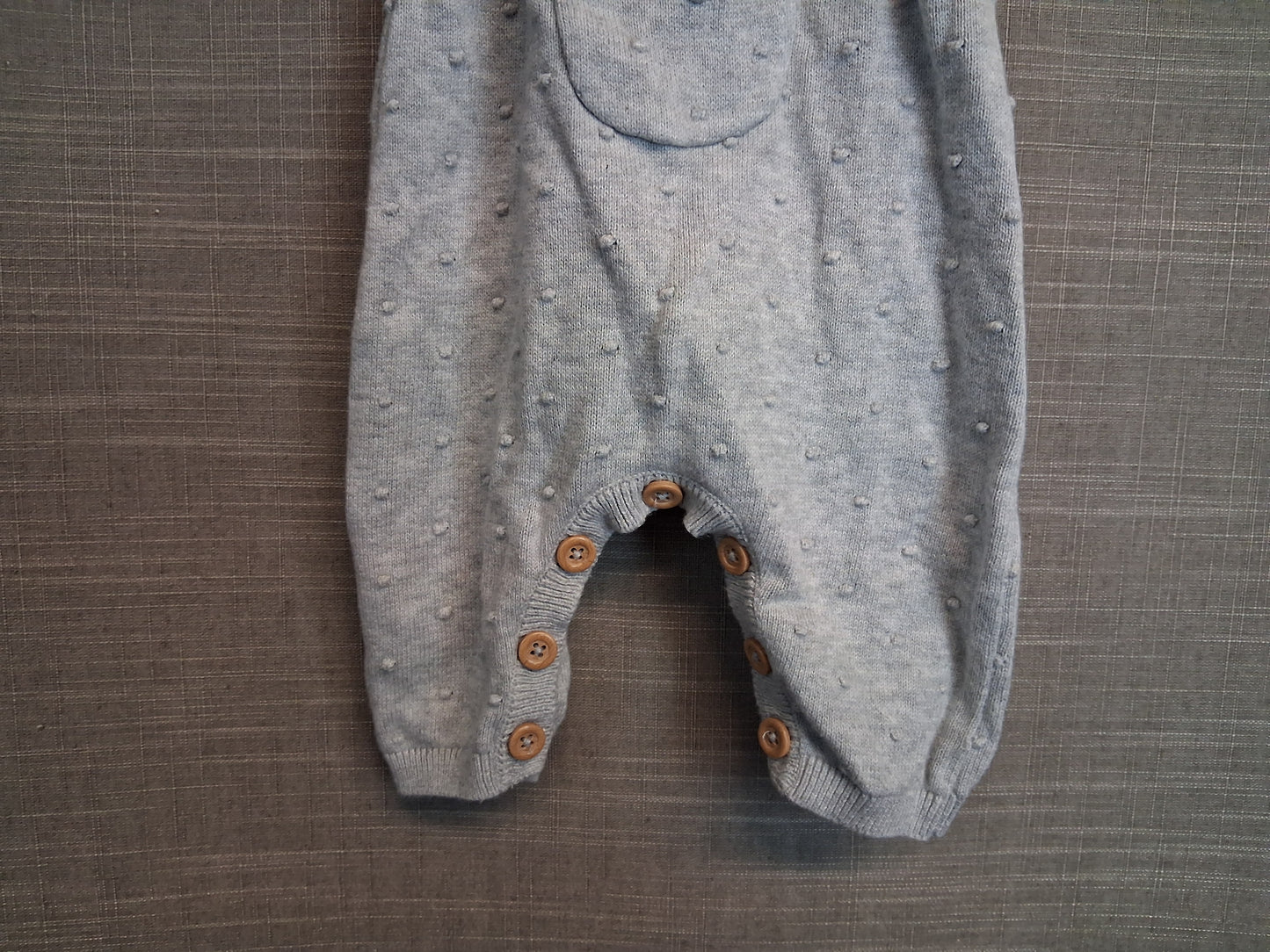 Billie Faiers Boys Grey Knitted Bunny Dungarees Age Tiny Baby