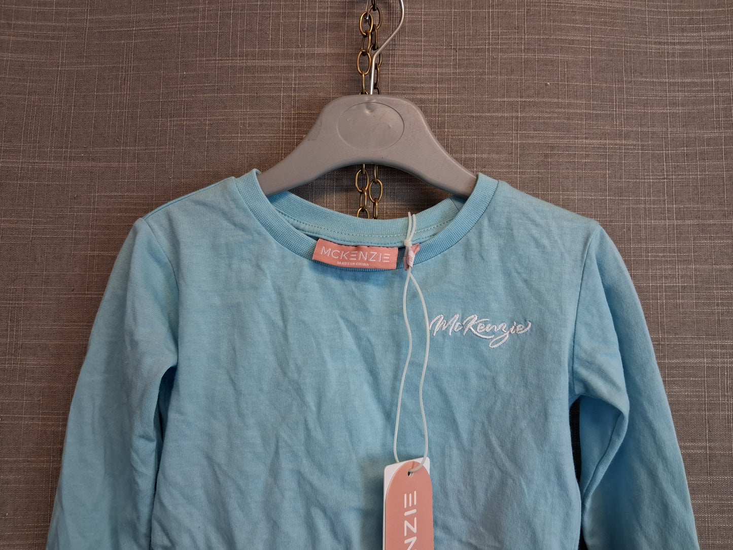 Mckenzie Girls Blue Crop Long Sleeve T-Shirt Age 3-4 Years New