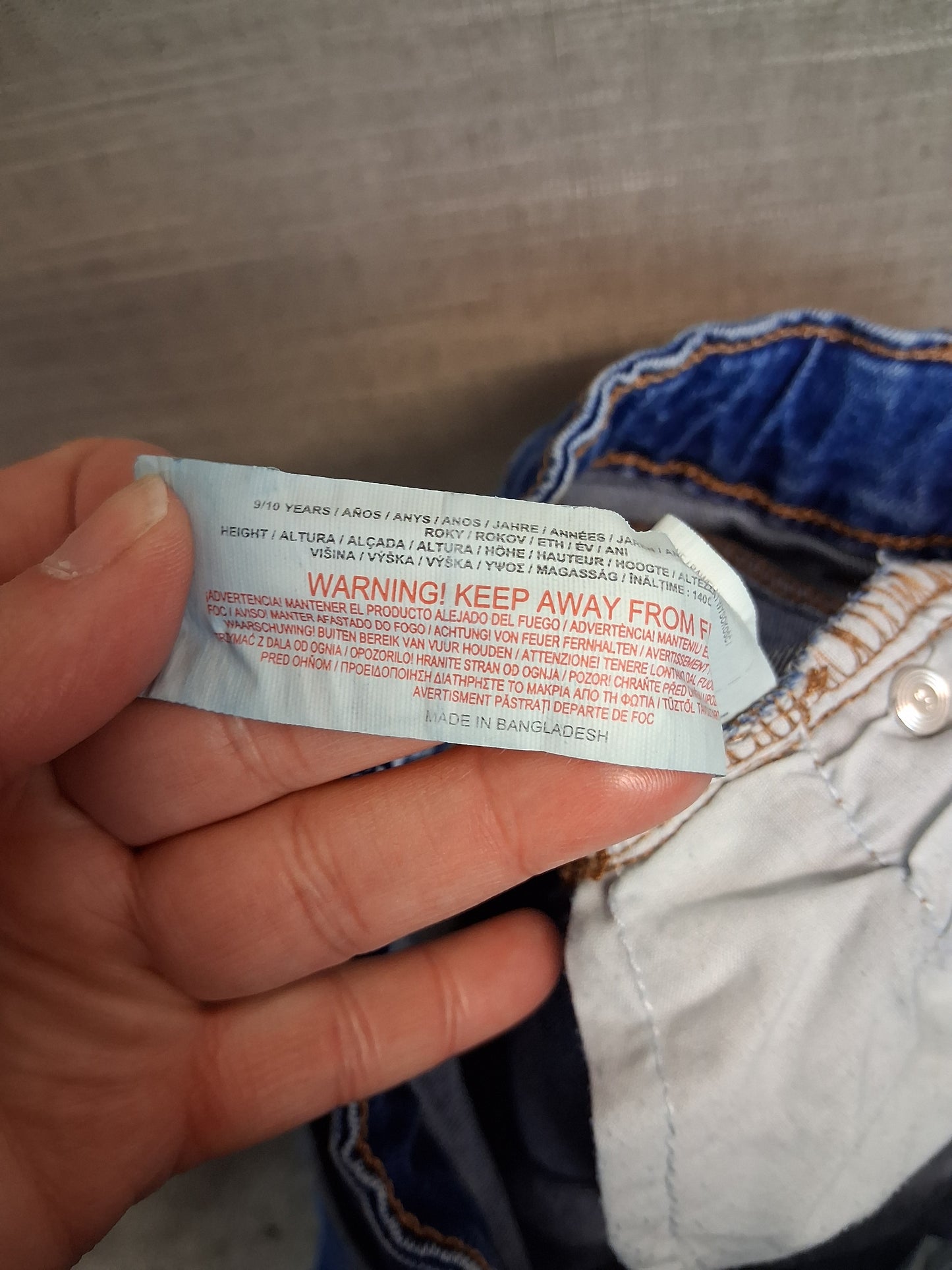 Primark Boys Blue Skinny Leg Denim Jeans Age 9-10 Years