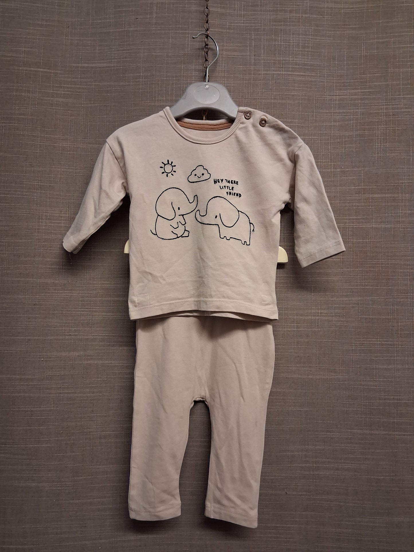 George Boys 2 Piece Outfit Long Sleeve Top with Matching Bottoms Age 3-6 Months