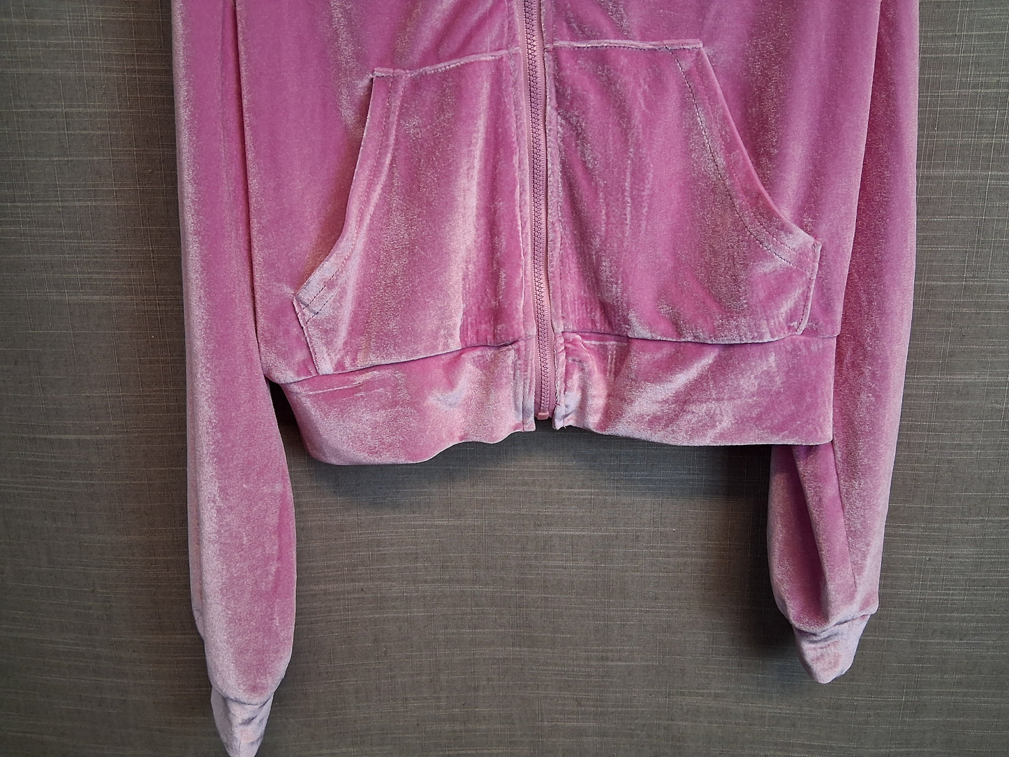 Shein Girls Velour Pink Full Zip Hoodie Age 10 Years