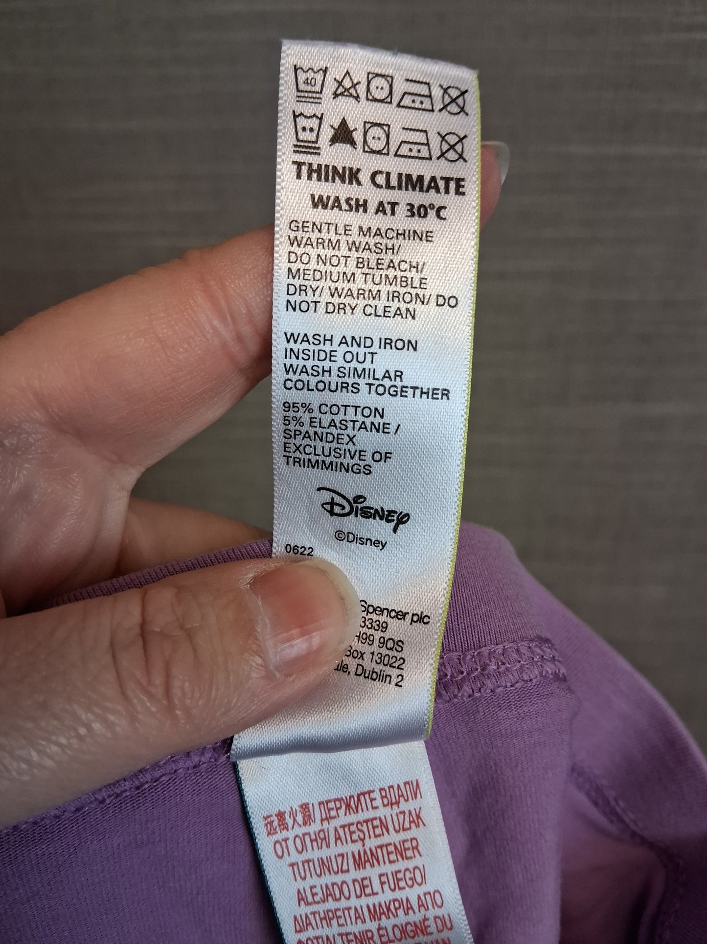 Marks & Spencer Girls Mulan Purple Leggings Age 5-6 Years