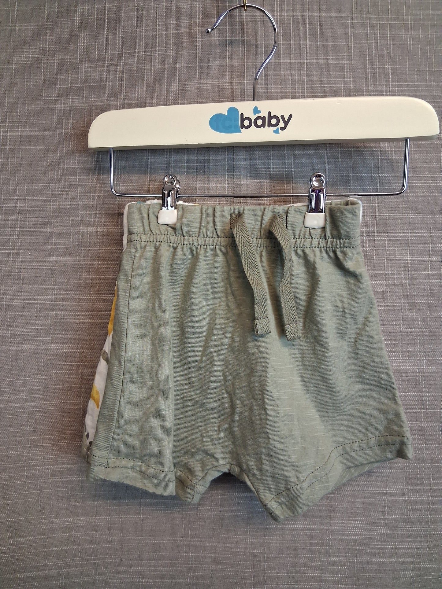 George Boys Twin Pack of Shorts Age 0-3 Months Dinosaur Theme