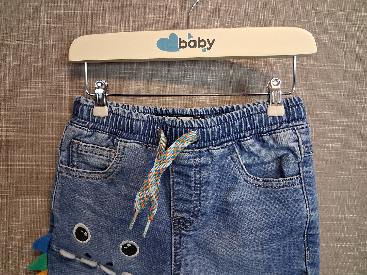 Next Boys Denim Shorts Monster Theme Age 2-3 Years