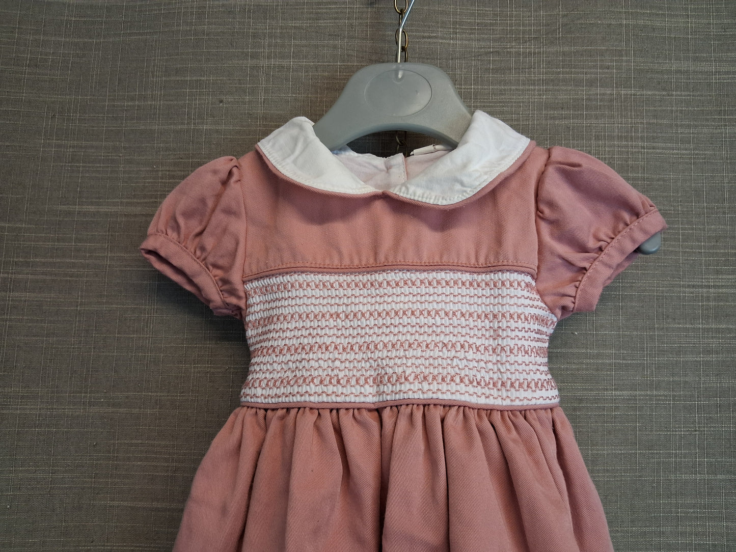 Malini Girls Pink Smock Dress with matching Pants Newborn