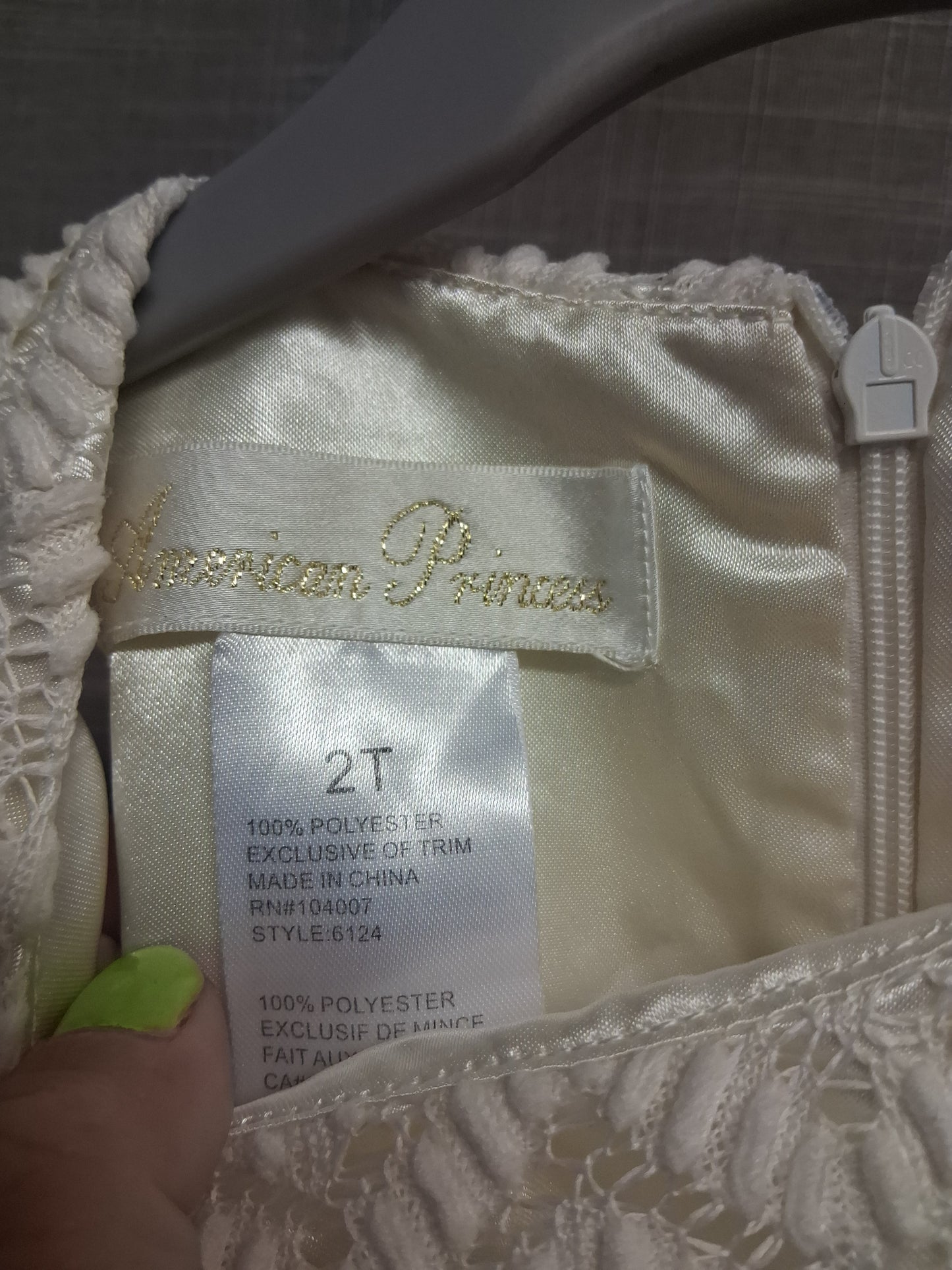 American Princess Girls Ivory Party Dress Special Occasion Age 2 Years