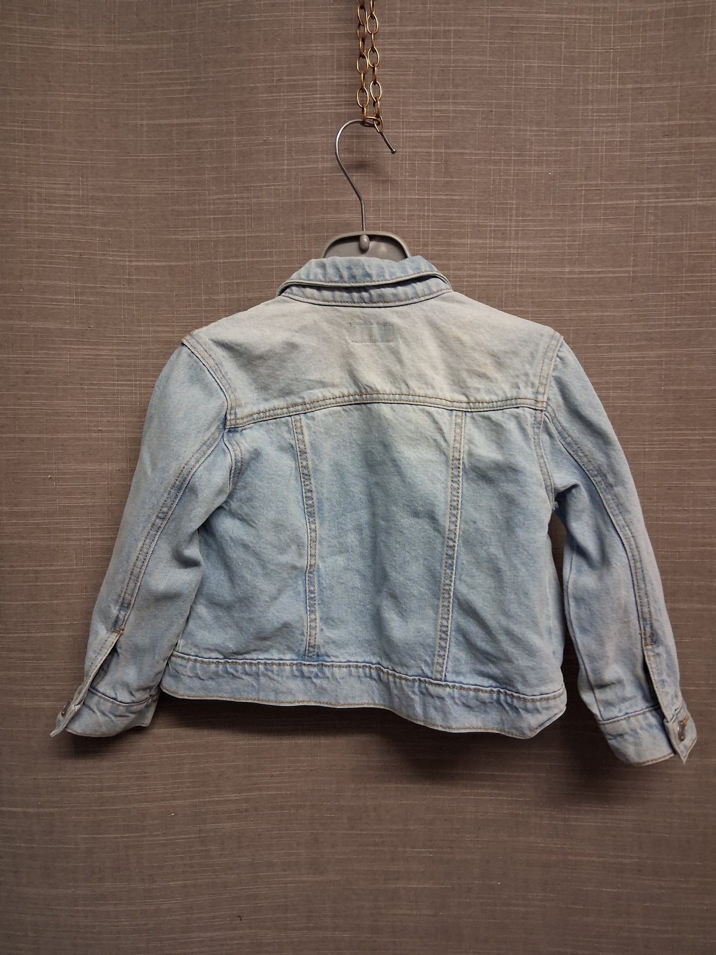 F&F Girls Light Blue Denim Jacket Age 18-24 Months 100% Cotton