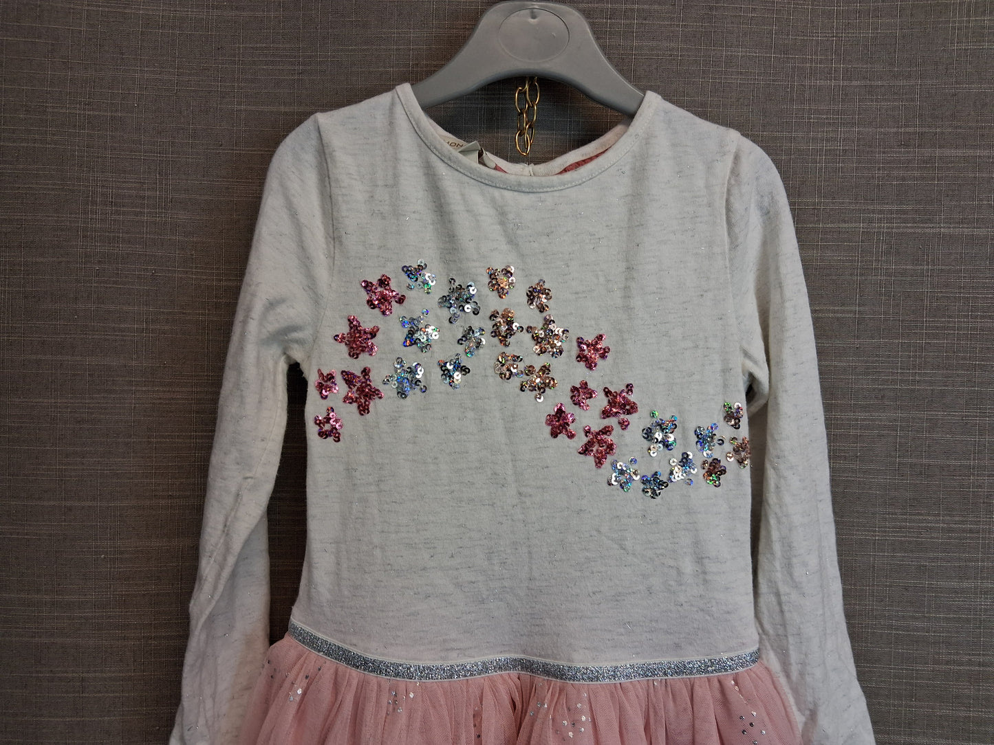 Monsoon Girls Pink Pretty Ballerina Dress Sequins Age 5-6 Years