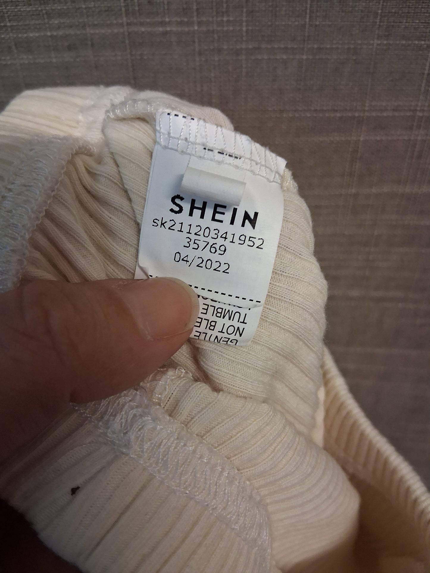 Shein Girls Cream Ribbed Legging Shorts Age 5-6 Years