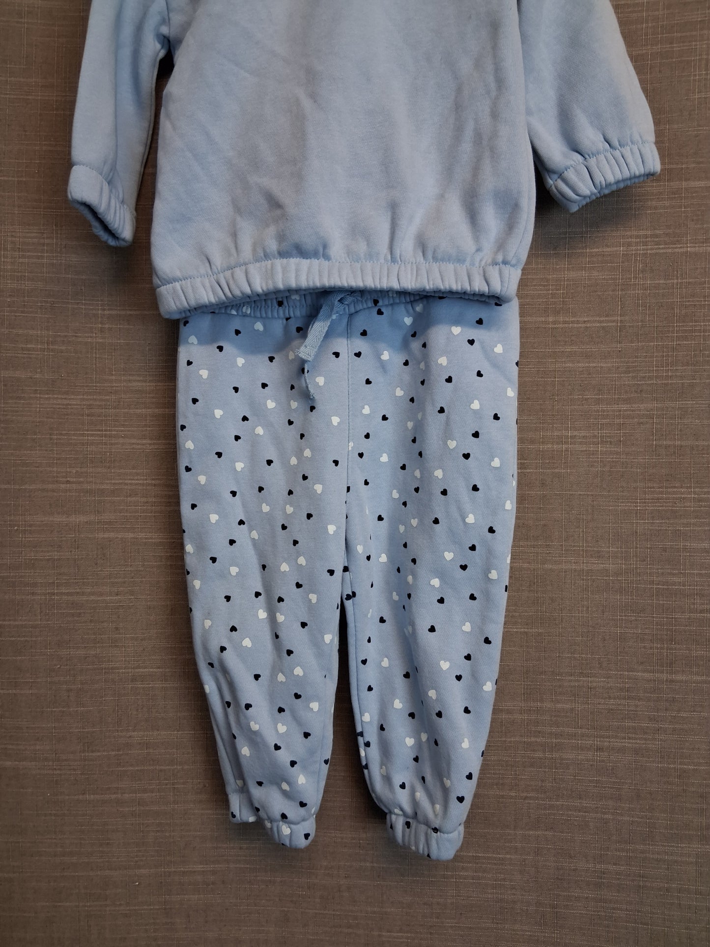 Primark Girls 2 Piece Outfit Jumper & Joggers Age 9-12 Months Blue